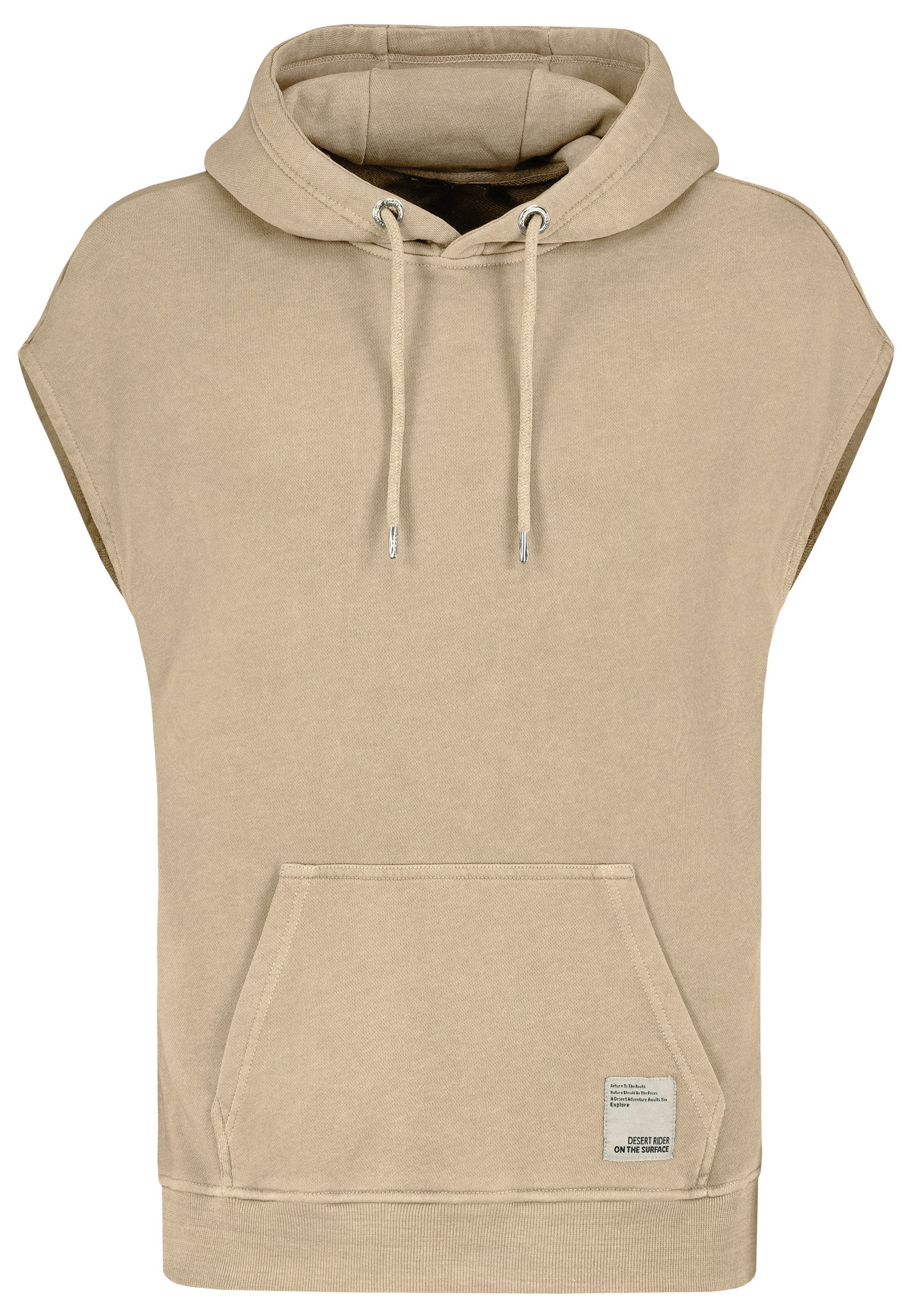 Eight2Nine Hoodie Mit Kapuze und Vordertasche, Ärmelloser Denim Design Sleeveless-Hoodie