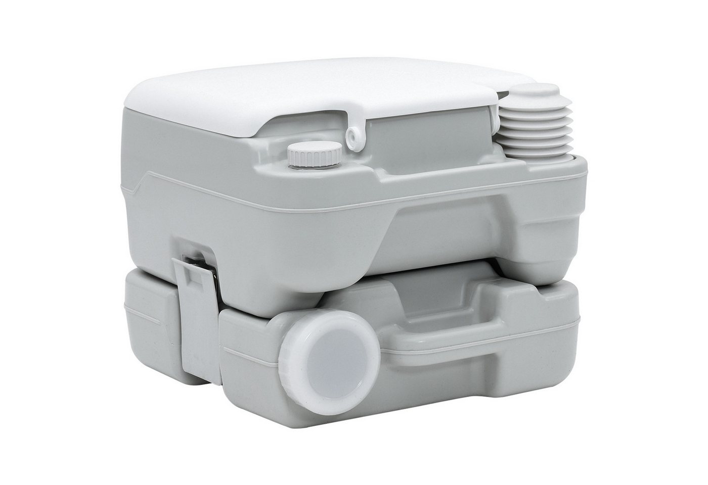 Thumbnail - vidaXL Campingtoilette Tragbare Toilette Grau & Weiß Kunststoff 10 L, (1-St)