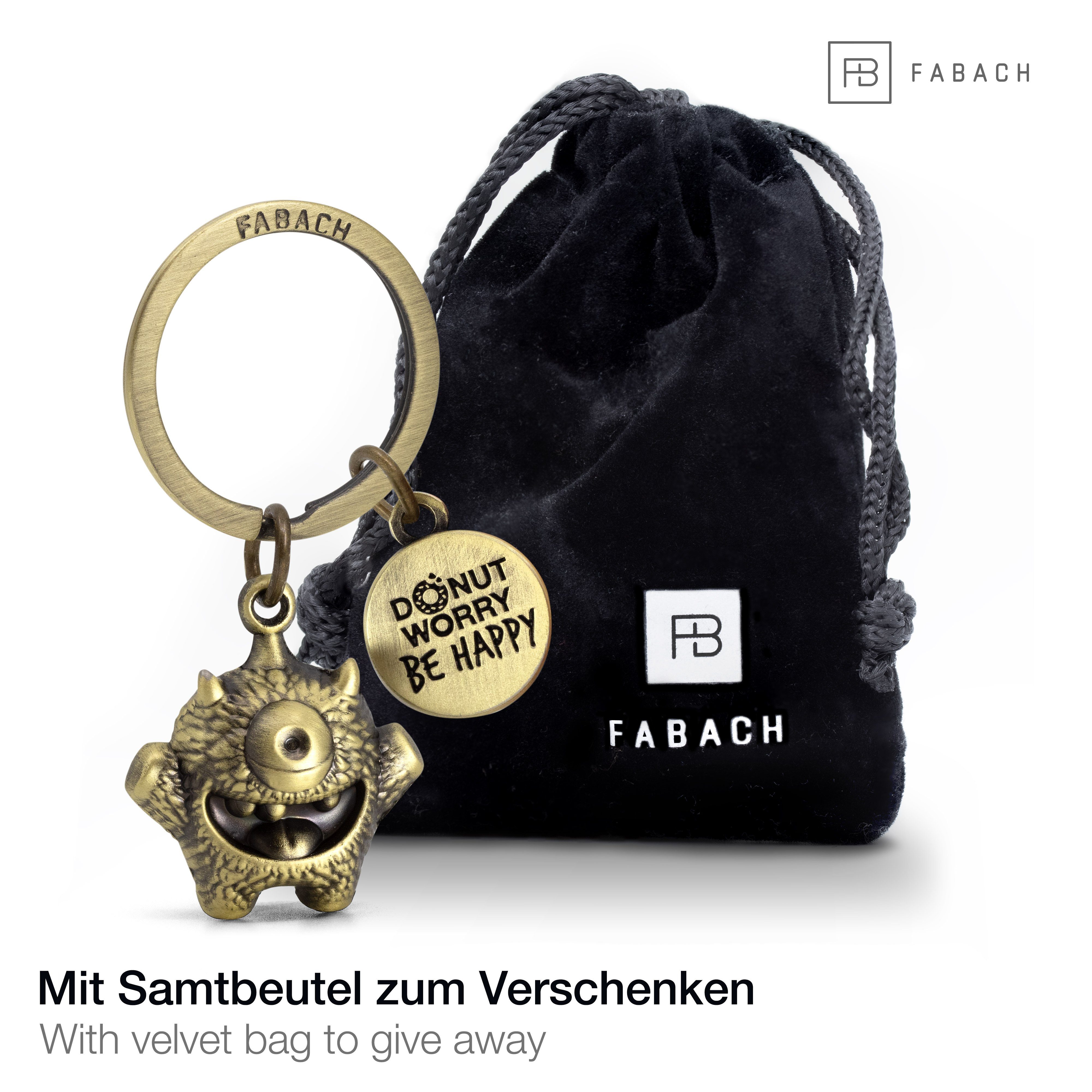 FABACH Schlüsselanhänger Kummermampfer Cyklops - Kummerfresser Glücksbringer - Viel Erfolg