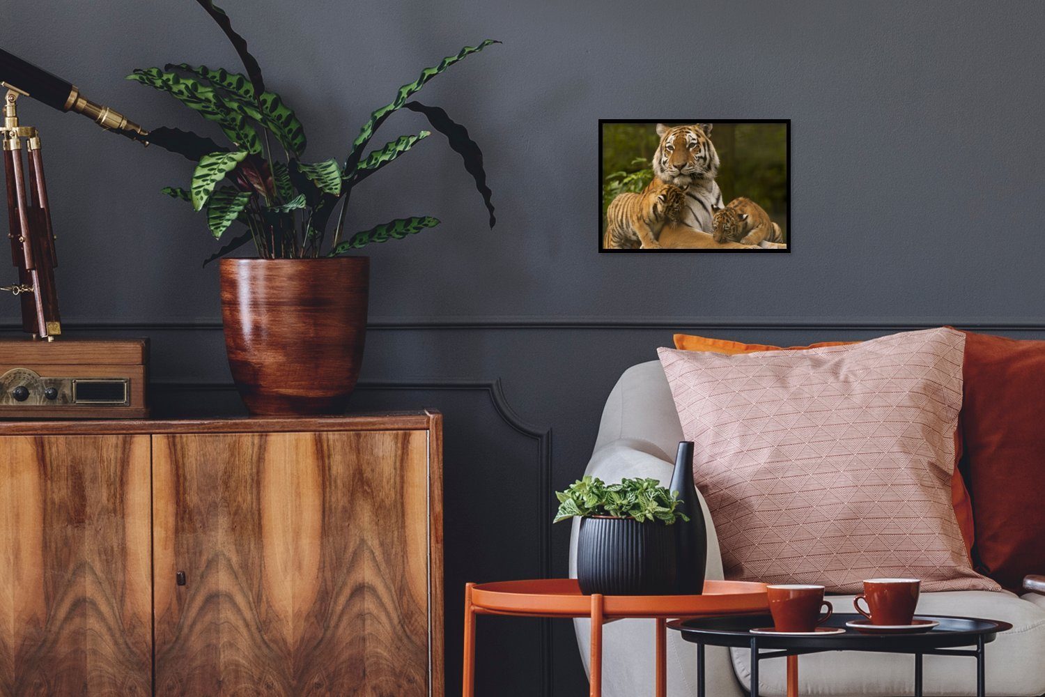 Poster Tiger - Jungtiere - Natur