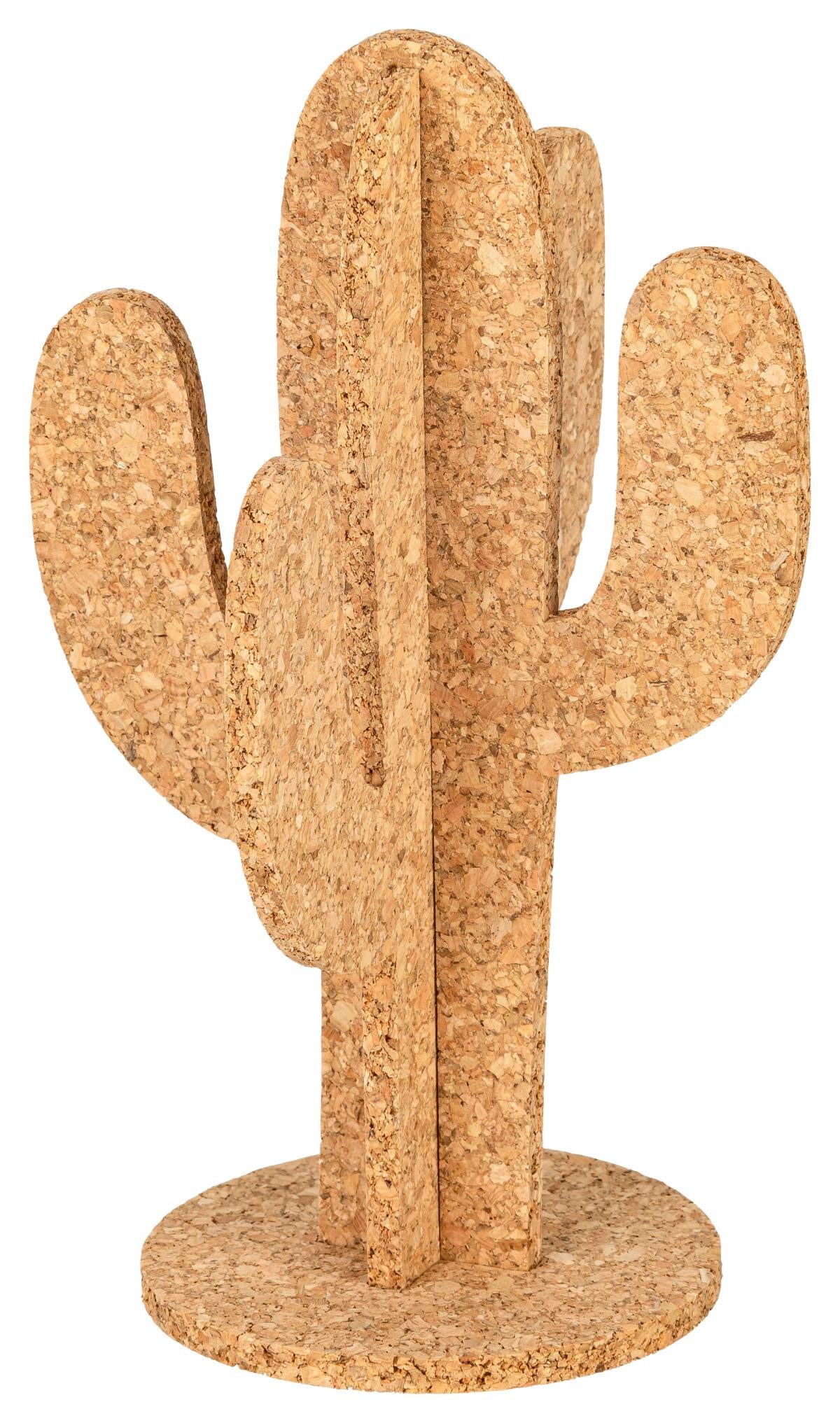 Kork-Deko.de Dekofigur Kaktus Deko-Aufsteller aus Kork, 18×11 cm