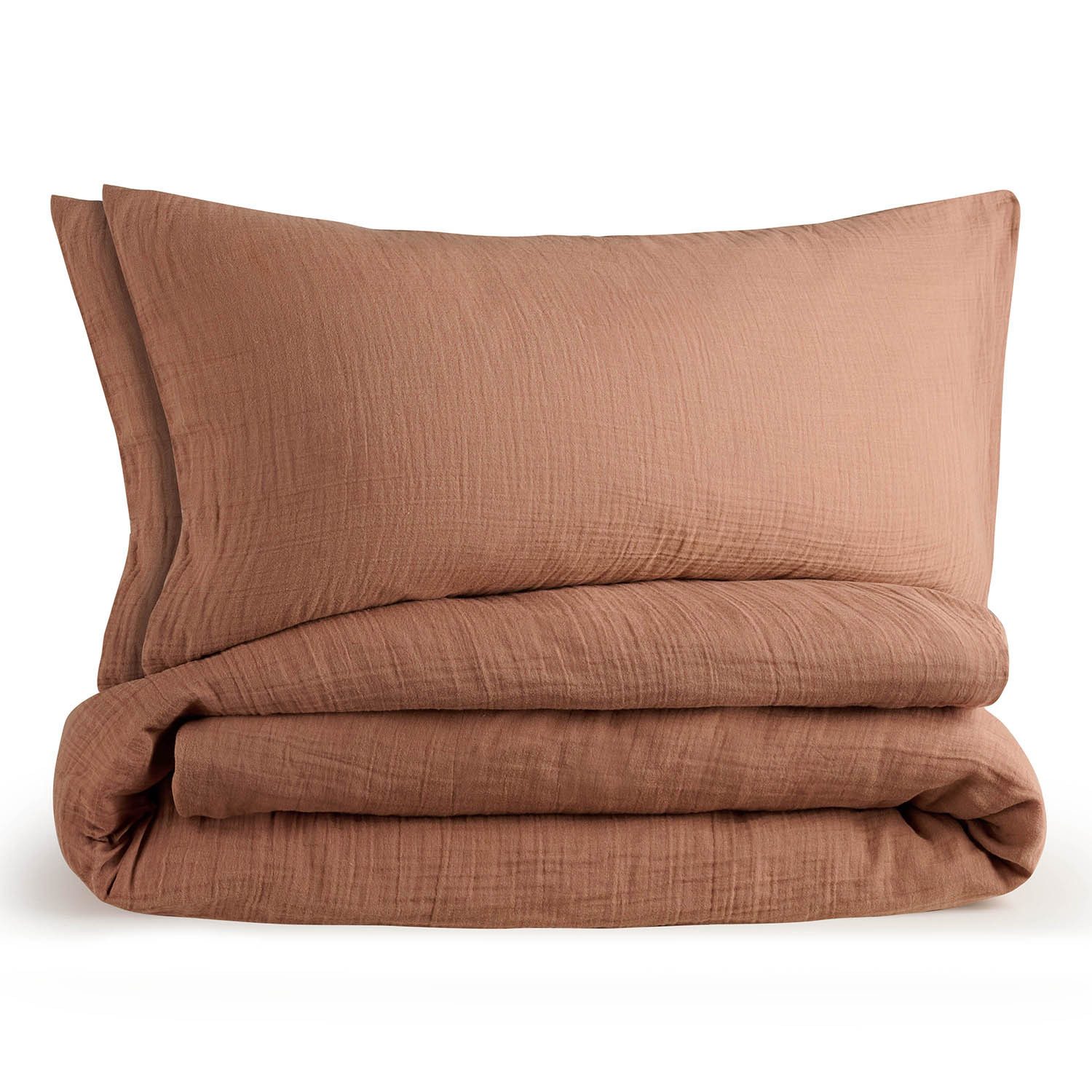 Blumtal Bettwäsche Musselin 100% Baumwolle im Set, Kopfkissenbezug & Deckenbezug, 3 teilig