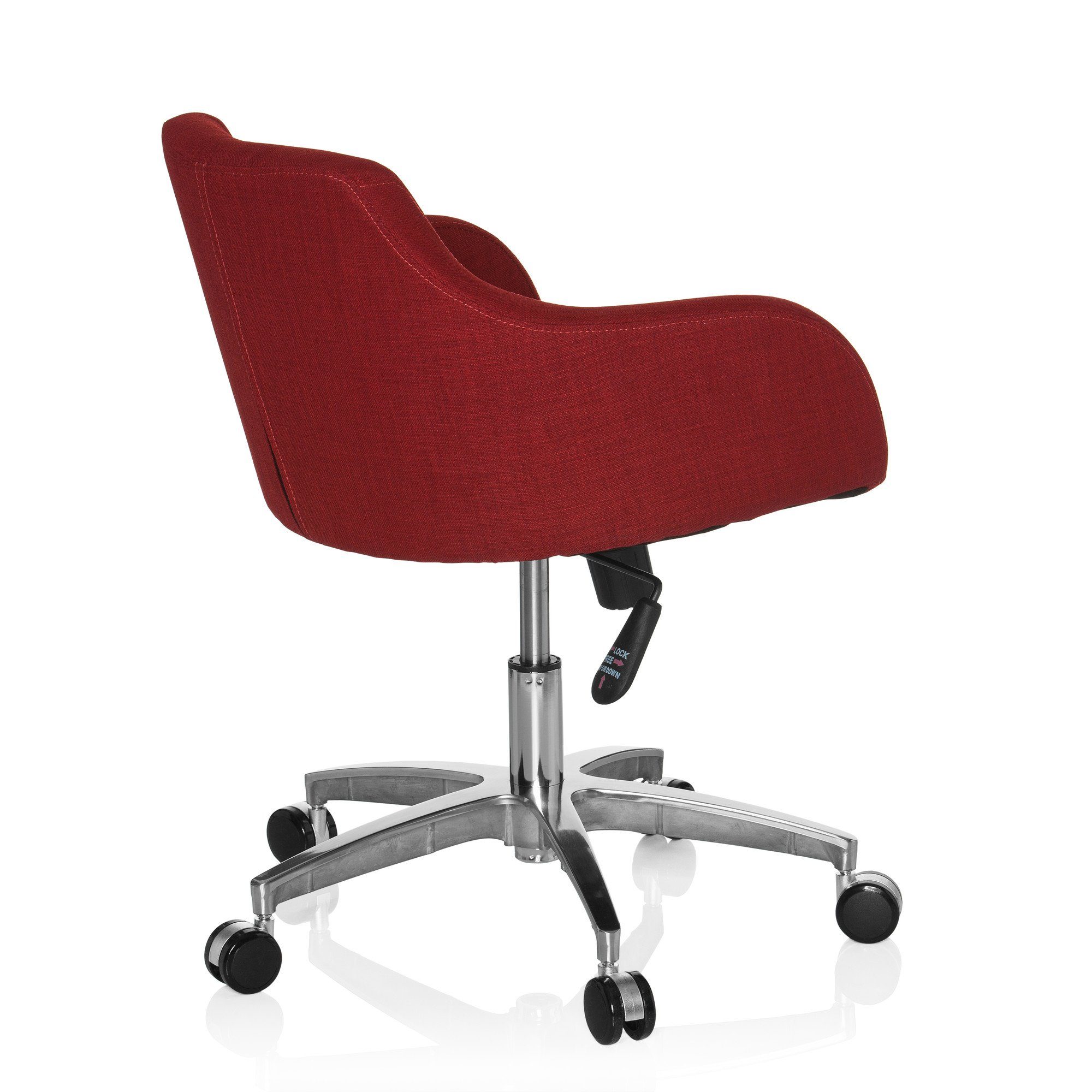 Home Office Stoff, SOLAO OFFICE Bürostuhl Drehstuhl Rot 100 hjh ergonomisch