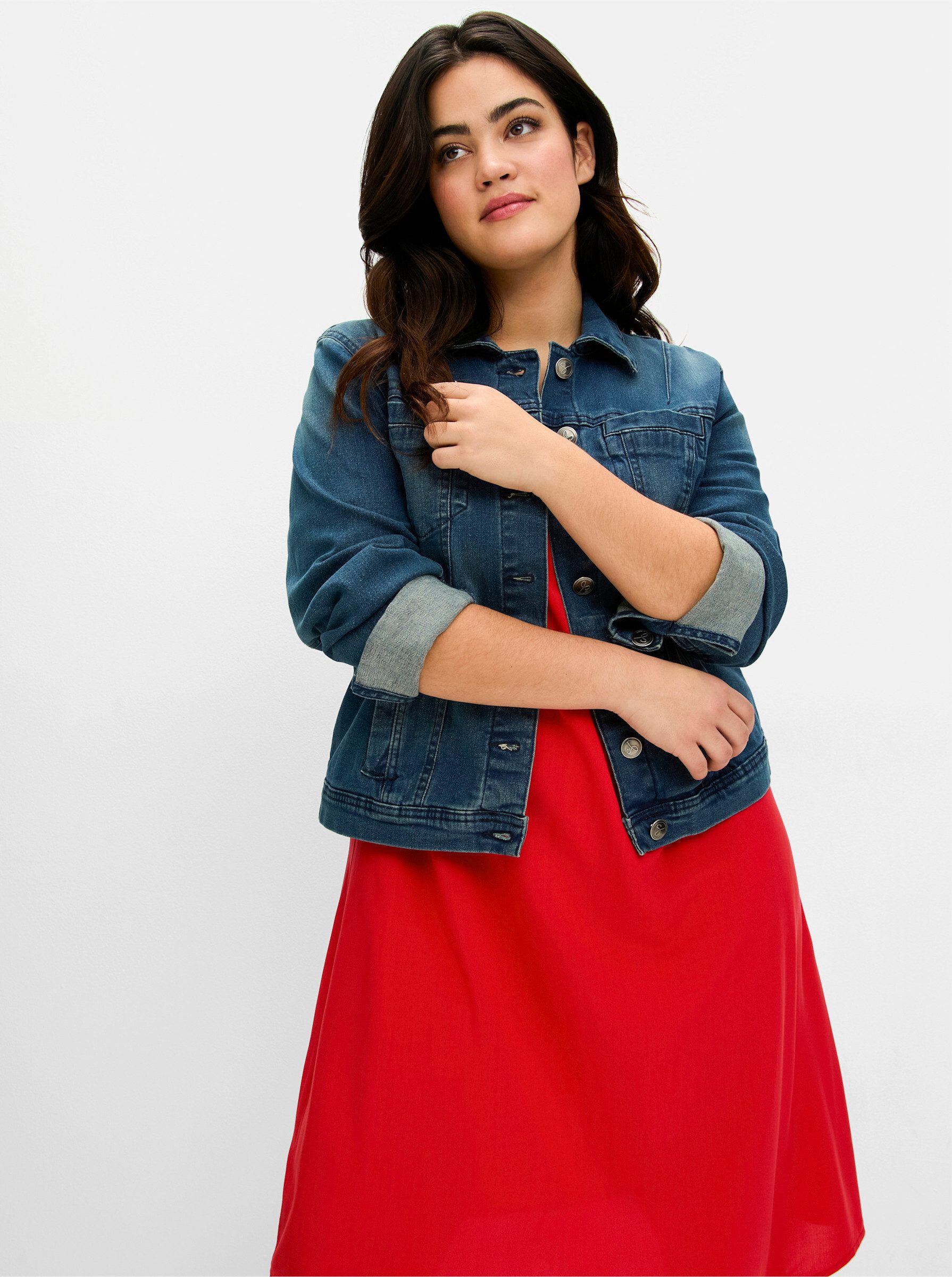 Sheego Etuikleid A-Linien-Kleid günstig online kaufen