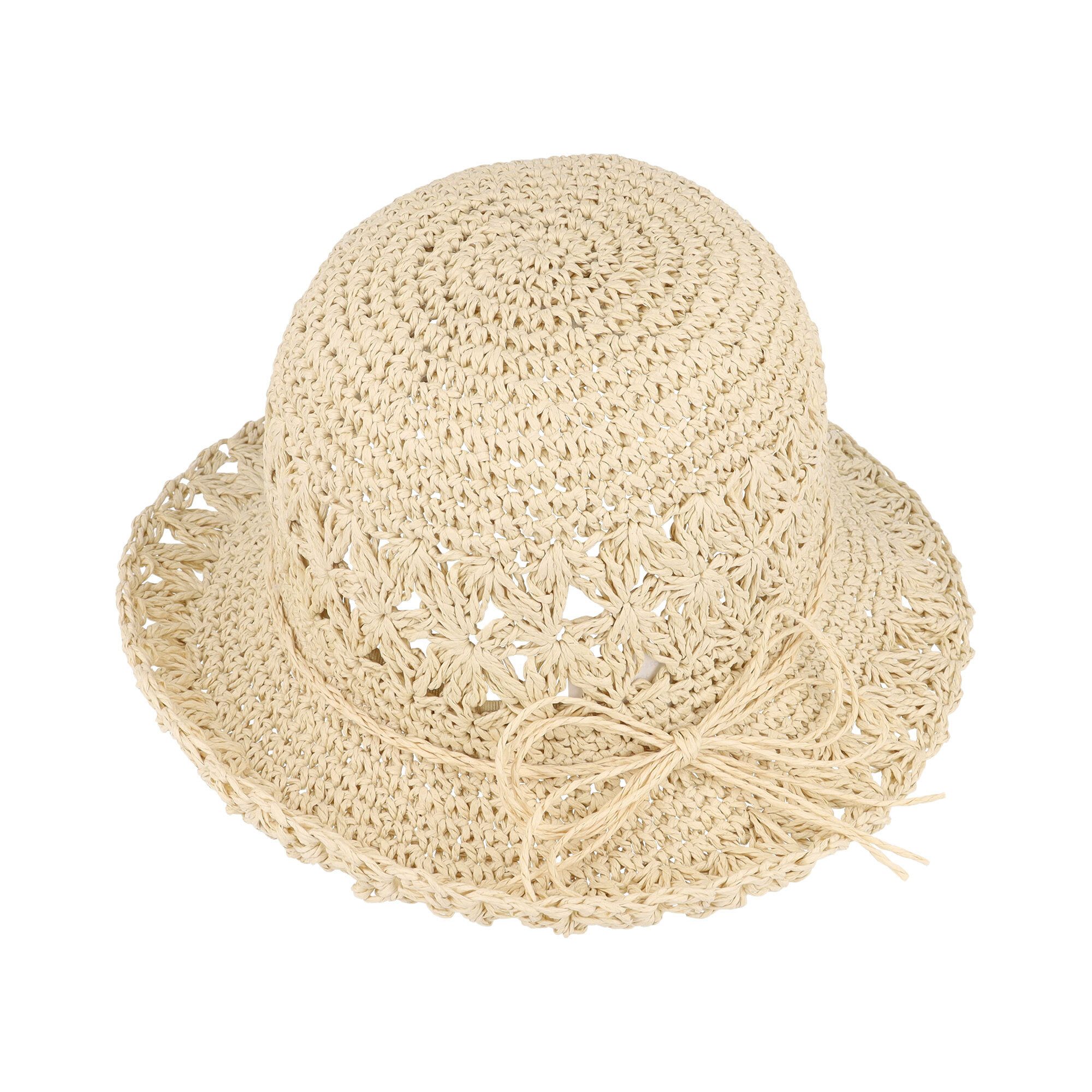 MAXIMO Strohhut KIDS GIRL-Hut, gehäkelt (1-St)