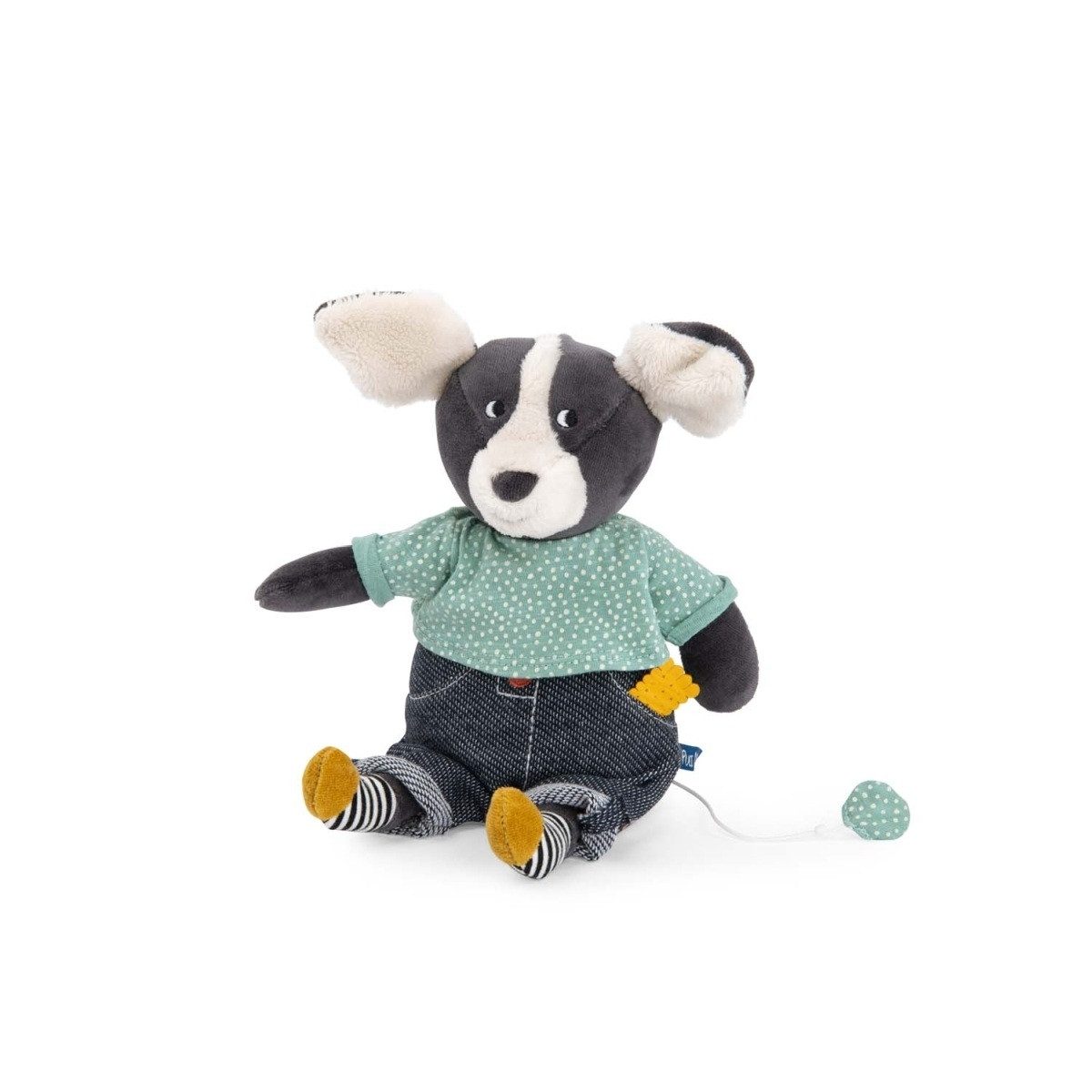 Moulin Roty Spieluhr Puce&Pilou Spieluhr Hund Musikspieluhr für Babys zum Einschlafen, (1-tlg), Spieluhr mit Melodie