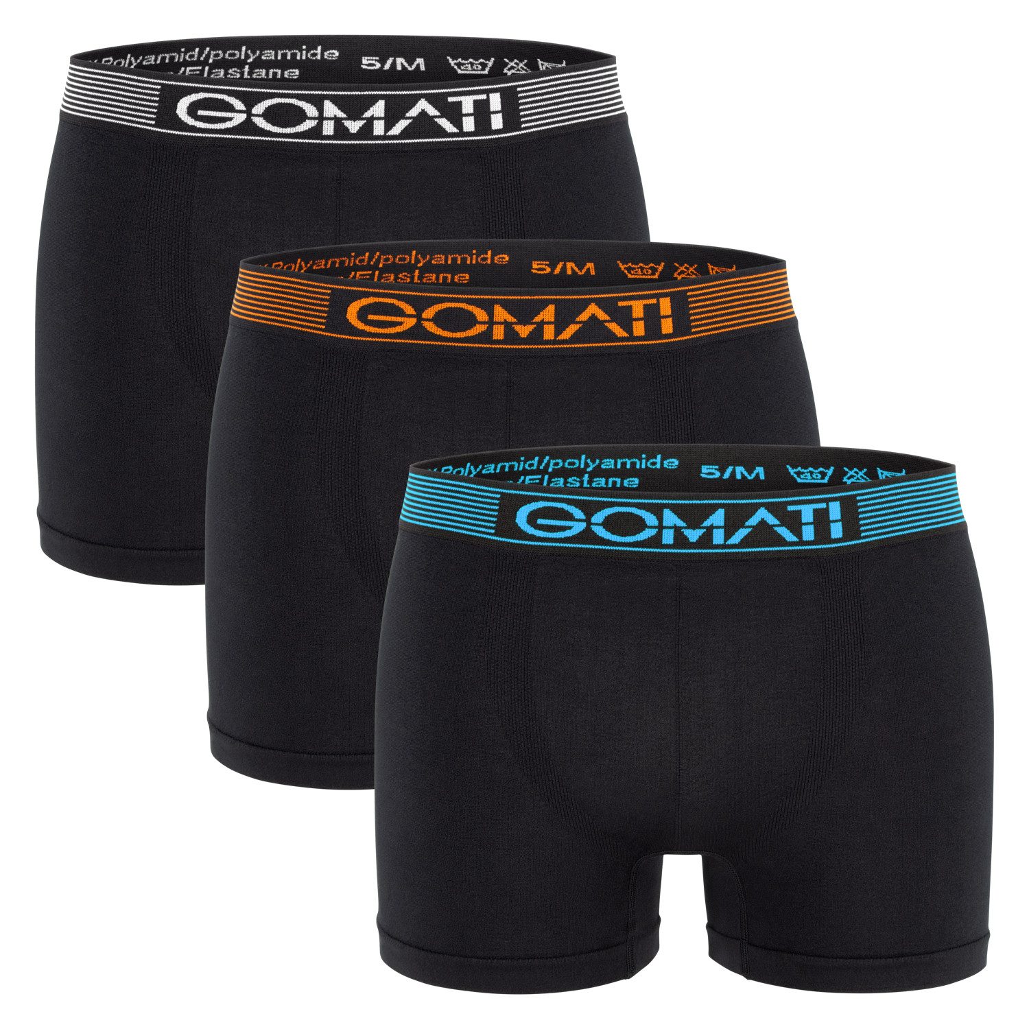 Boxershorts Herren Seamless Pants (3er Pack) Microfaser-Elasthan Boxershorts