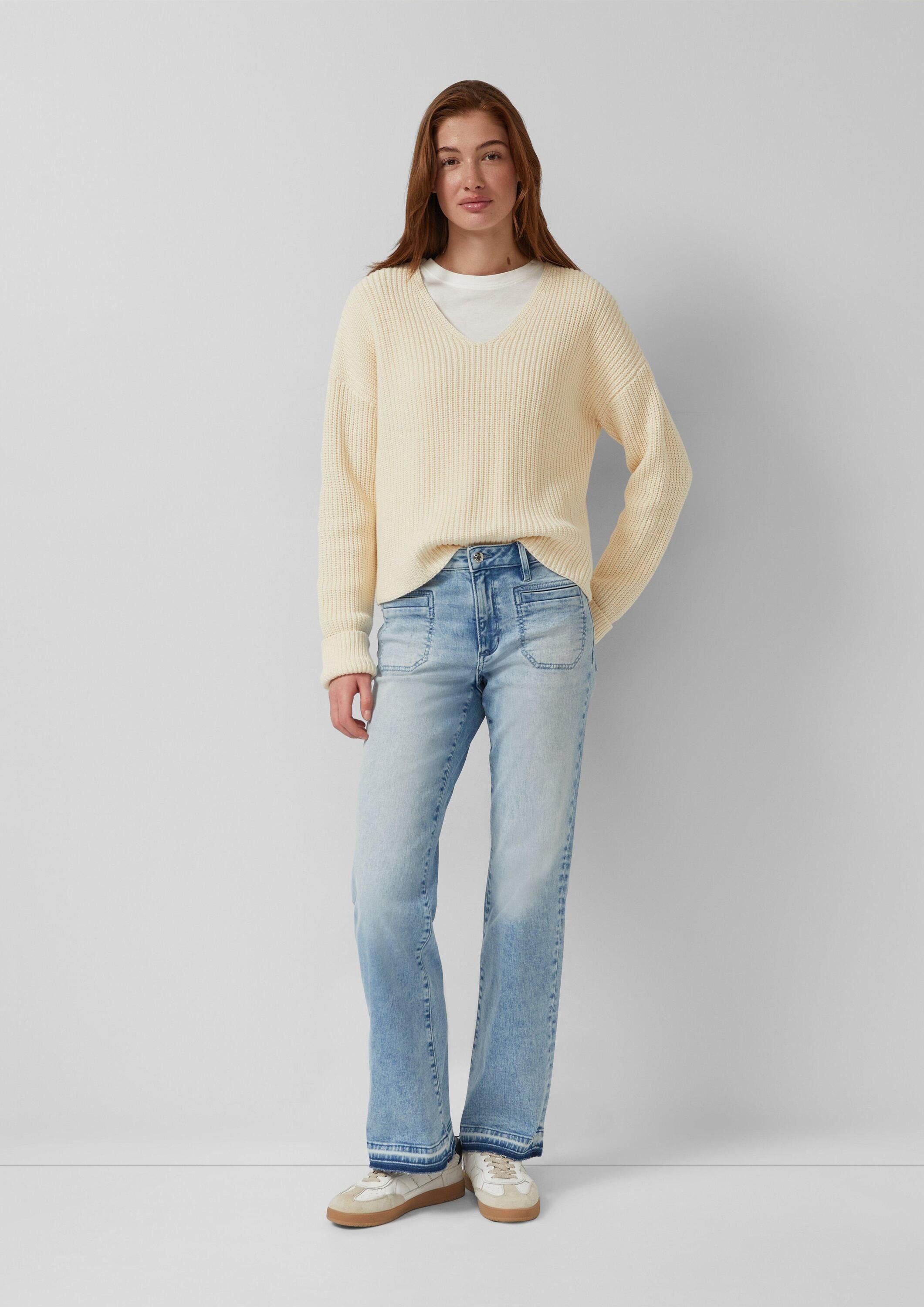 s.Oliver Bootcut-Jeans Jeans-Hose Jeans / Mid Rise / Flared Fit / ausgefranster Saum – Bild 5 von 5