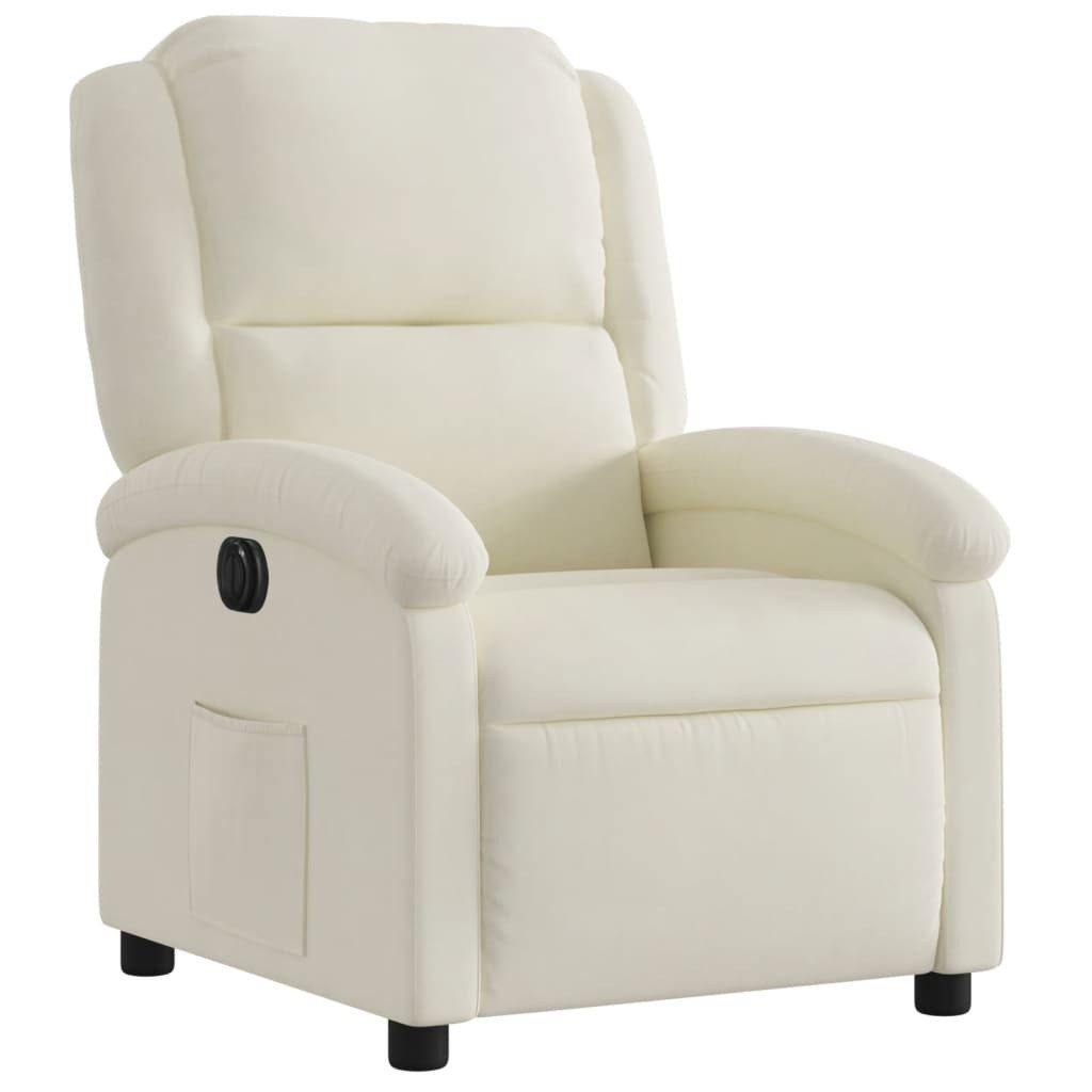 vidaXL Sessel Relaxsessel Elektrisch Creme Samt günstig online kaufen