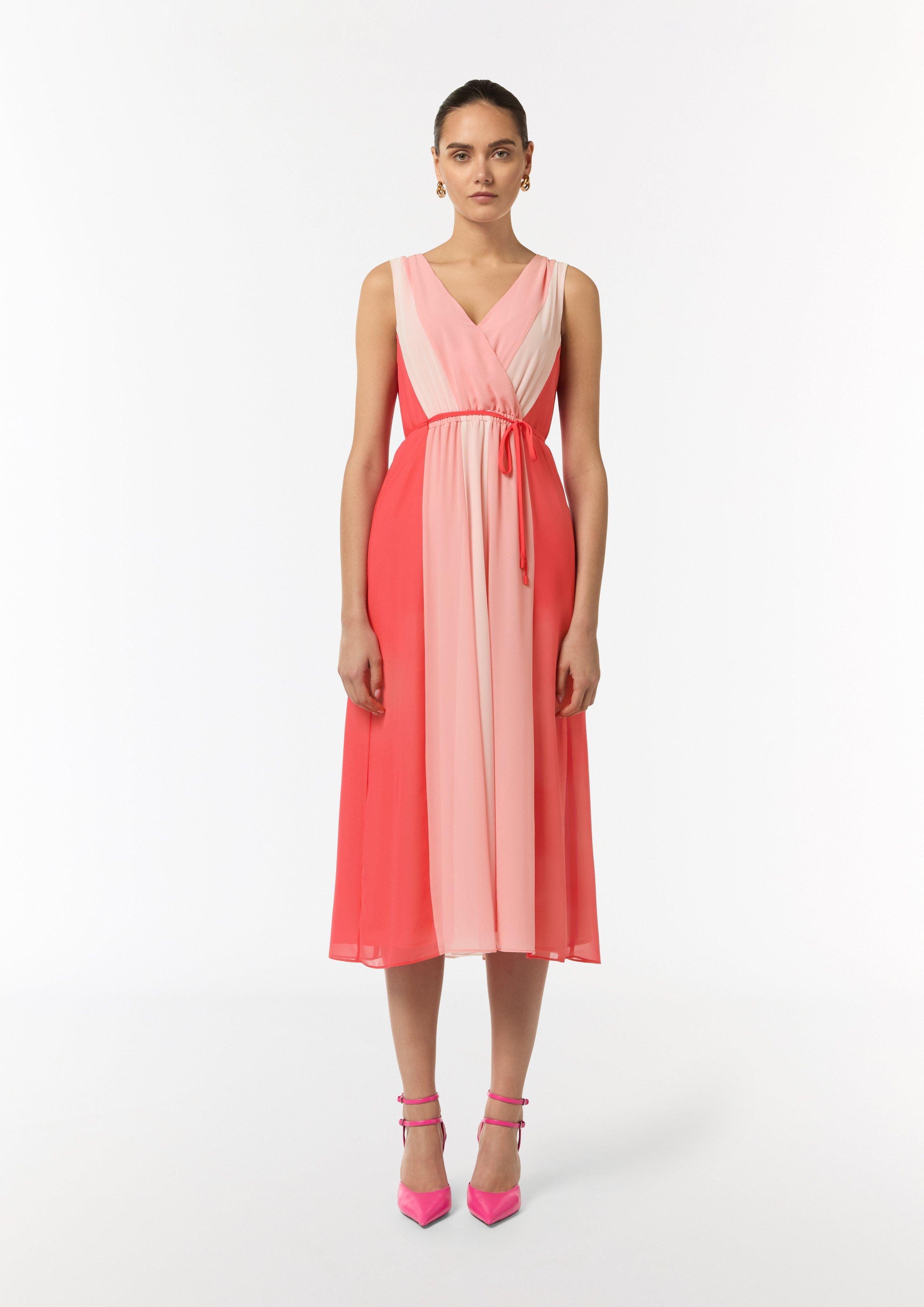 Comma Maxikleid Midikleid aus Viskose Tunnelzug günstig online kaufen