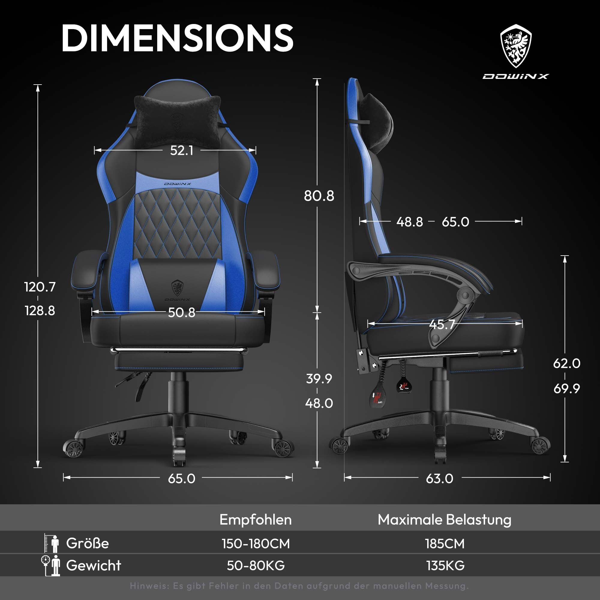 Dowinx Gaming-Stuhl Premium Gaming-Sessel, Ergonomischer Rennstuhl günstig online kaufen