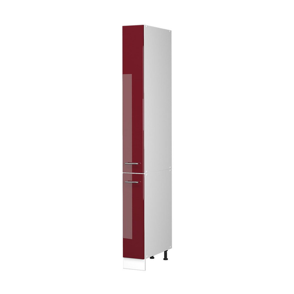 Vicco Hochschrank Fame-Line, Bordeaux Hochglanz/Weiß, 20 cm (1-St)