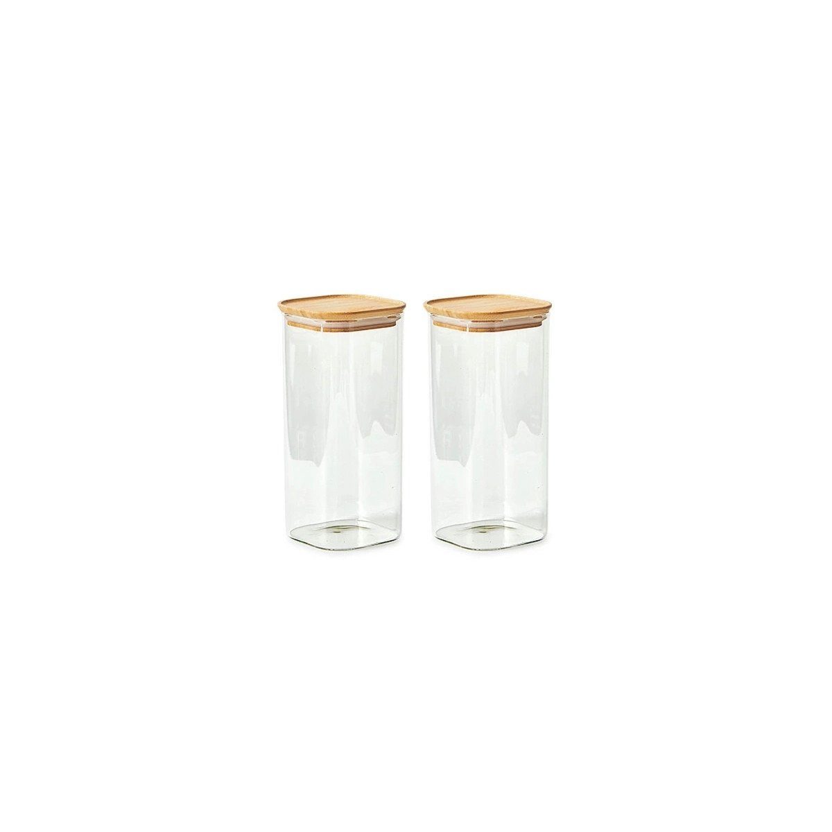 Betty Bossi Vorratsglas Vorratsdose 1.7 l, Glas, (2-tlg), mit Bambusdeckel