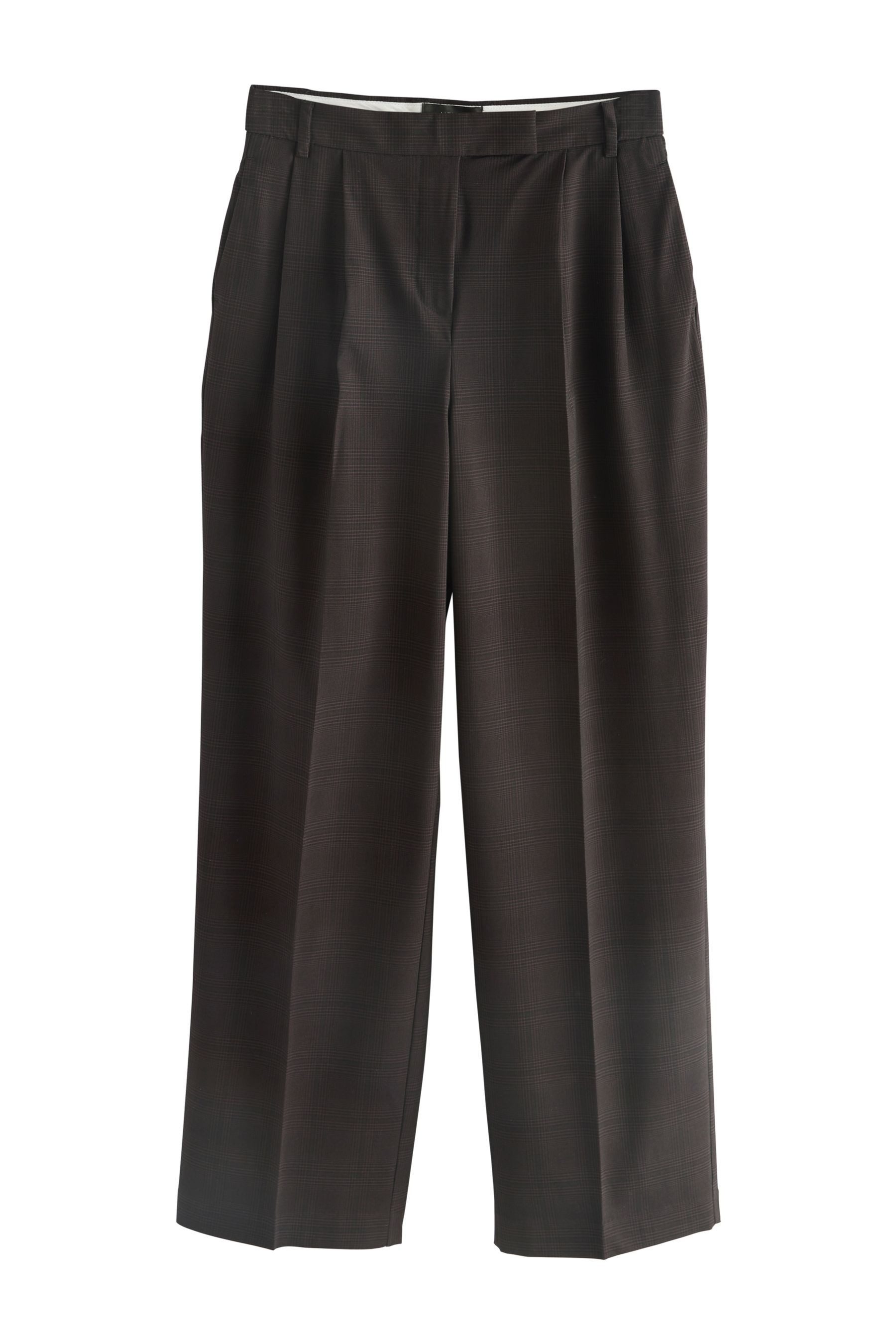 Next Stoffhose Karierte Hose mit Bundfalten, Kurzgröße (1-tlg) günstig online kaufen