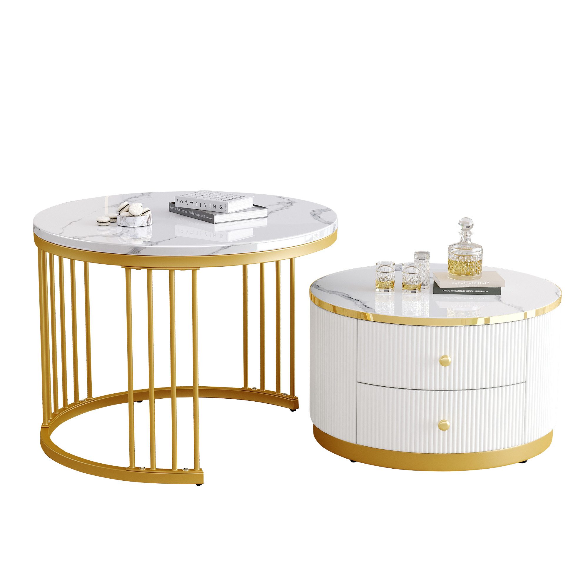 REDOM Couchtisch 2er modern Wohnzimmertisch Set günstig online kaufen