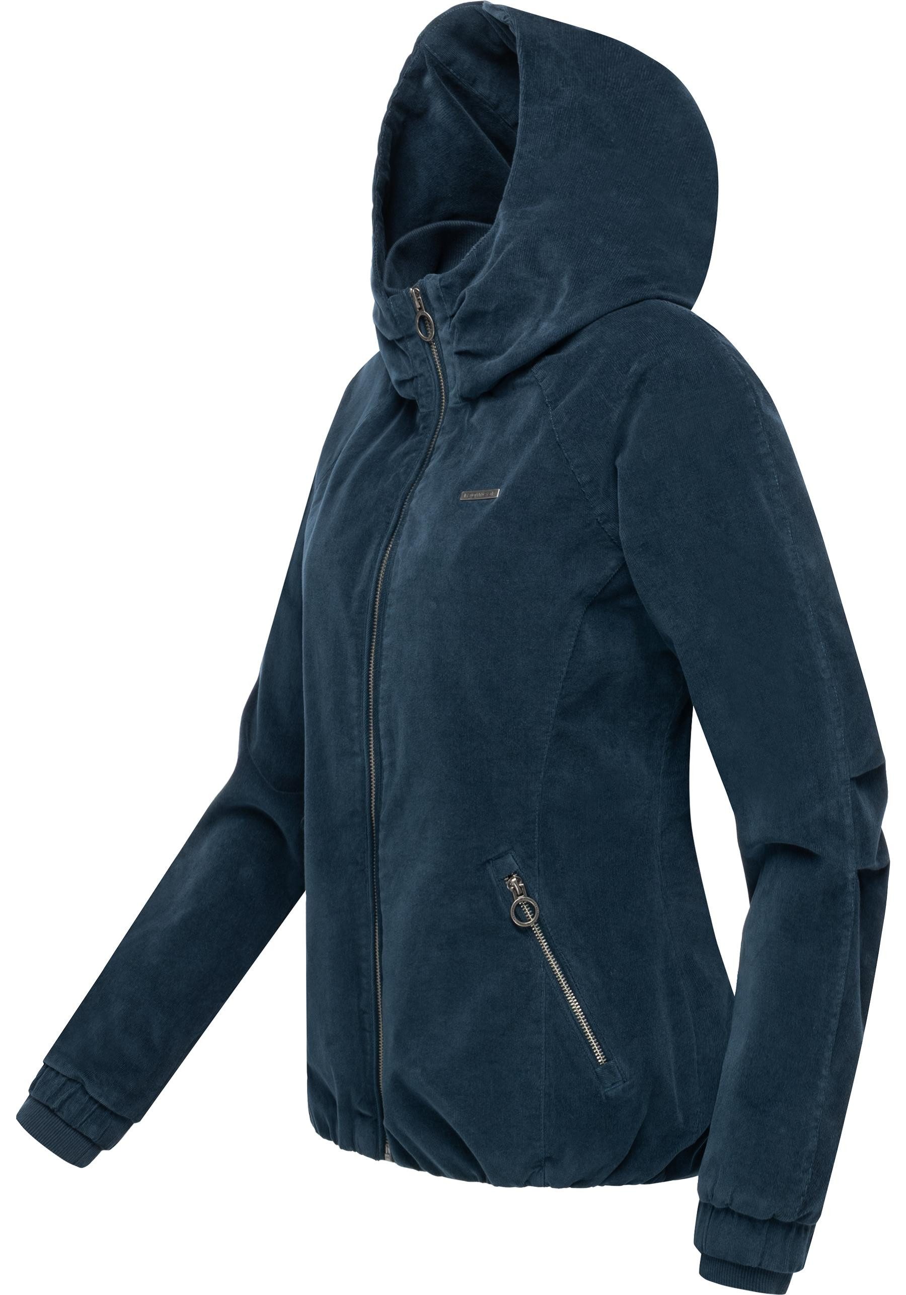 Ragwear Bomberjacke Dizzie Cordy YOUMODO Cordjacke mit verstellbarer Kapuze