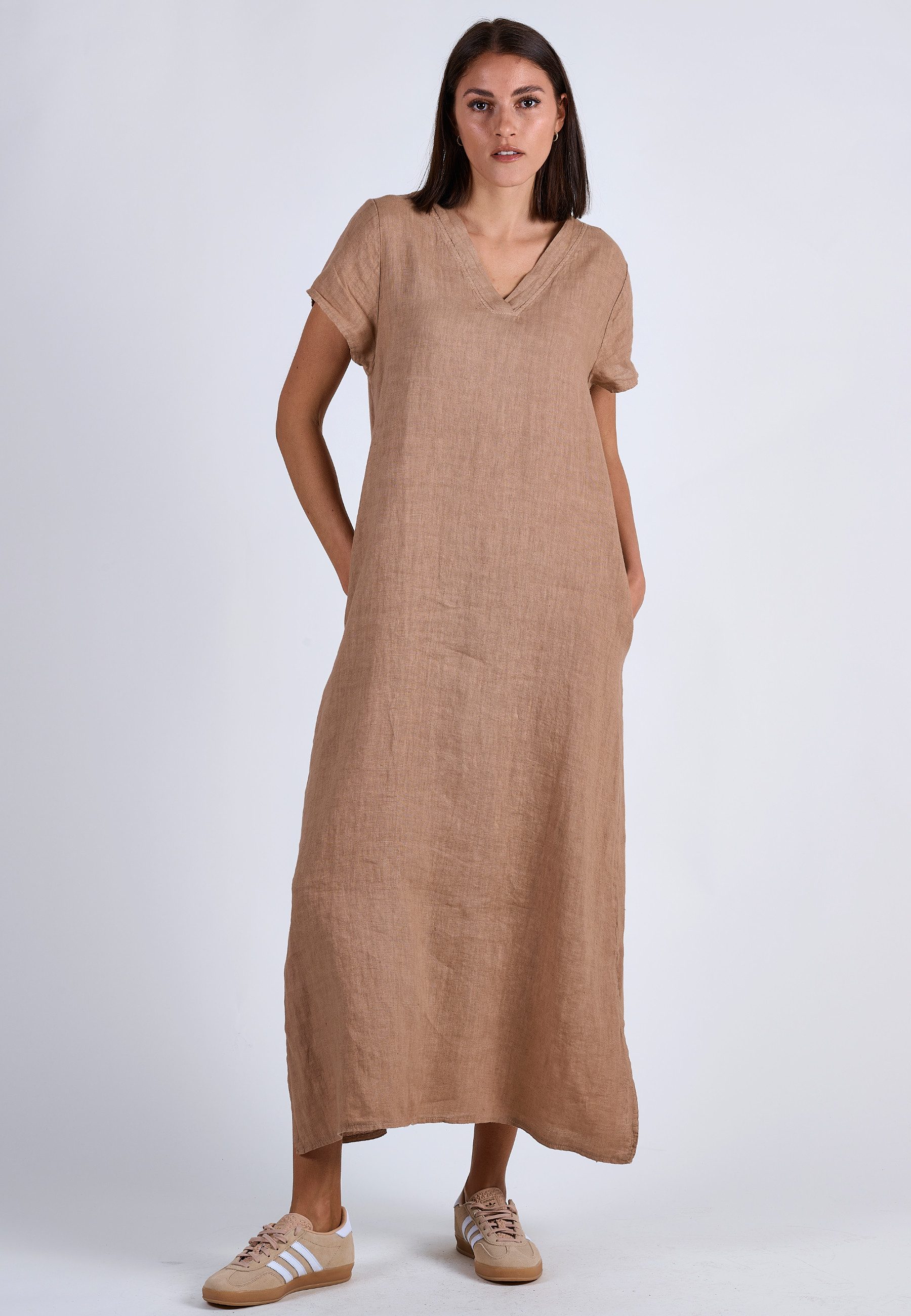 Andijamo-Fashion Maxikleid LINEN FLOW Locker geschnittenes günstig online kaufen