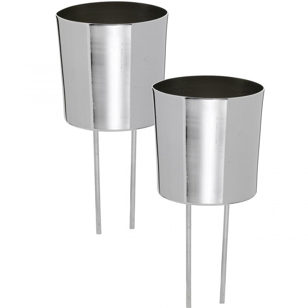 Florists Products Kerzenhalter Silberne Teelichthalter Ø5cm für Gestecke und Kränze, 4er Set, 4 Stück