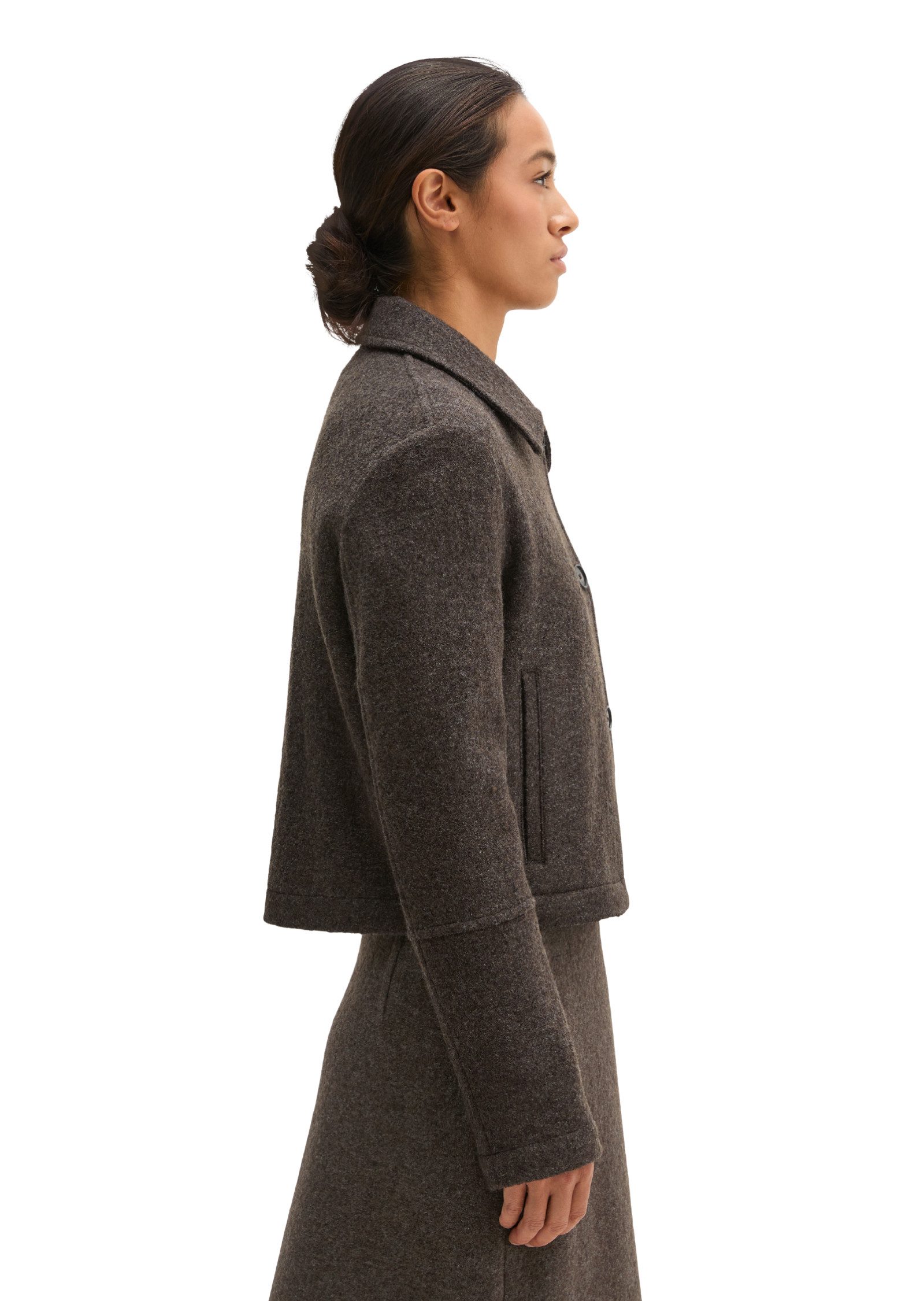 Marc O'Polo Kurzjacke aus Boiled Wool Melange – Bild 2 von 5