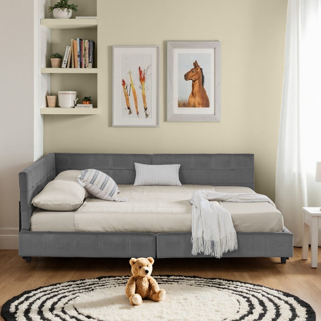 HAUSS SPOLE Schlafsofa 160×200 Polsterbett ohne Matratze Jugendbett mit hoh günstig online kaufen