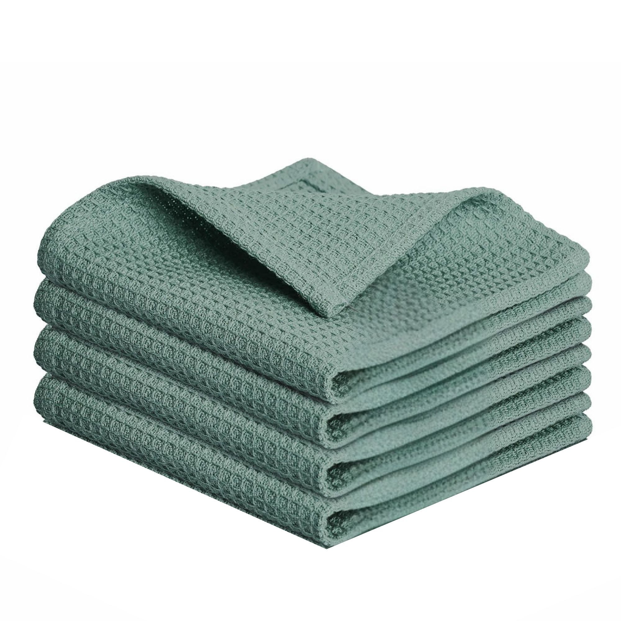 Blumtal Geschirrtuch Set 50x70 oder 30x30 cm, Grün, Gr. 50 cm x 70 cm, 4 tlg