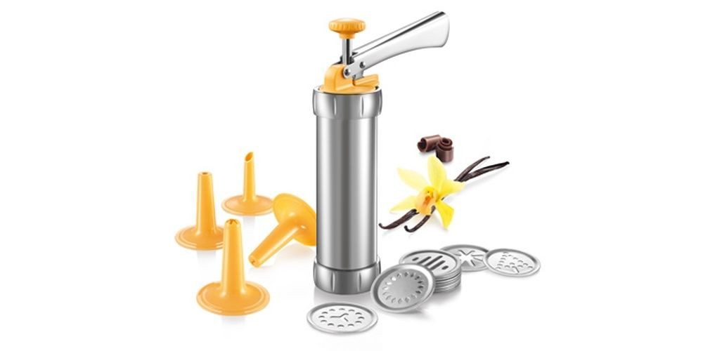 Tescoma Gebäckpresse Teigpresse/Garnierspritze DELÍCIA, aus Metall