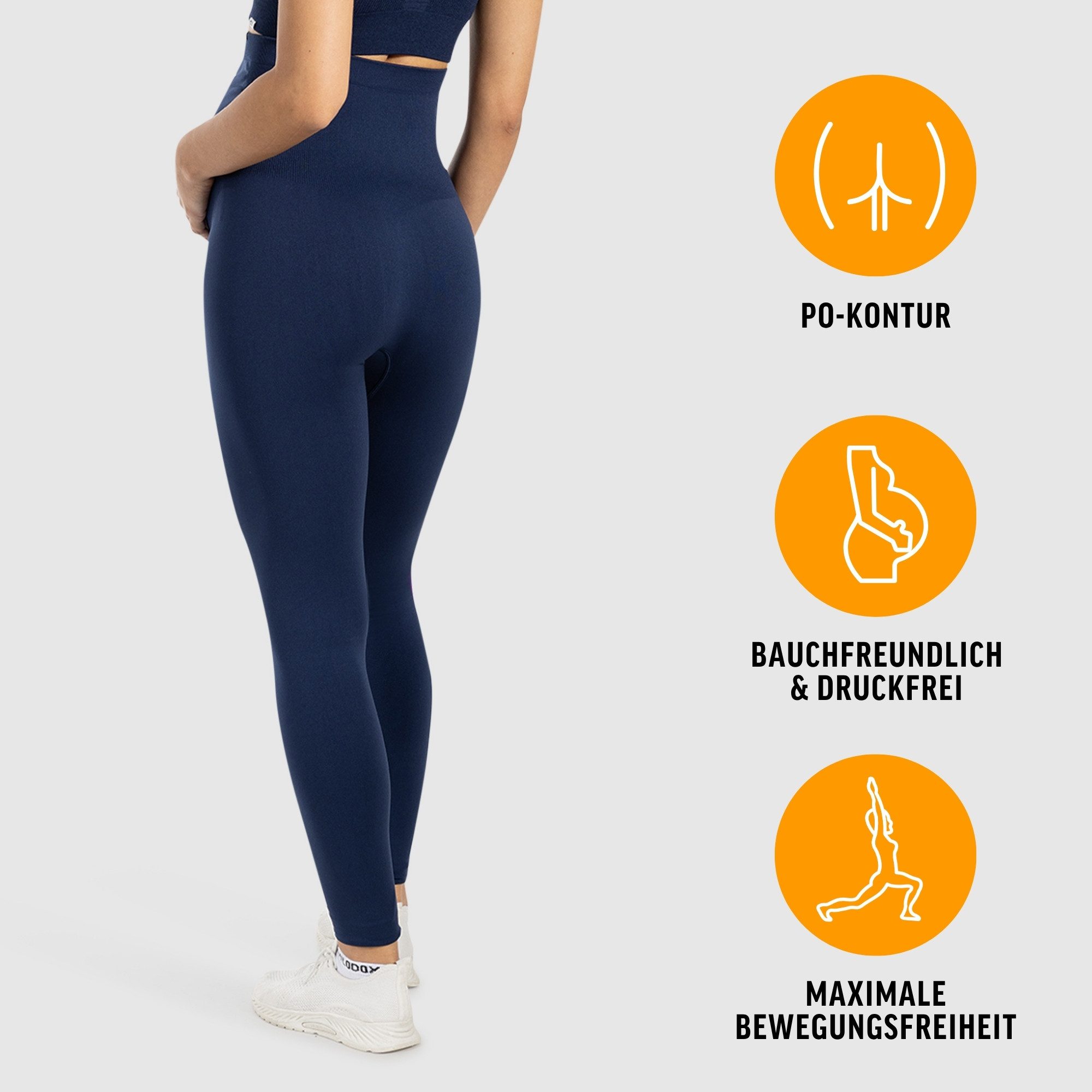 Smilodox Leggings Lorraine, Schwangerschaftsleggings Seamless mit extra hohem Bund Seamless, extra hoher Bund, elastisch & dehnbar