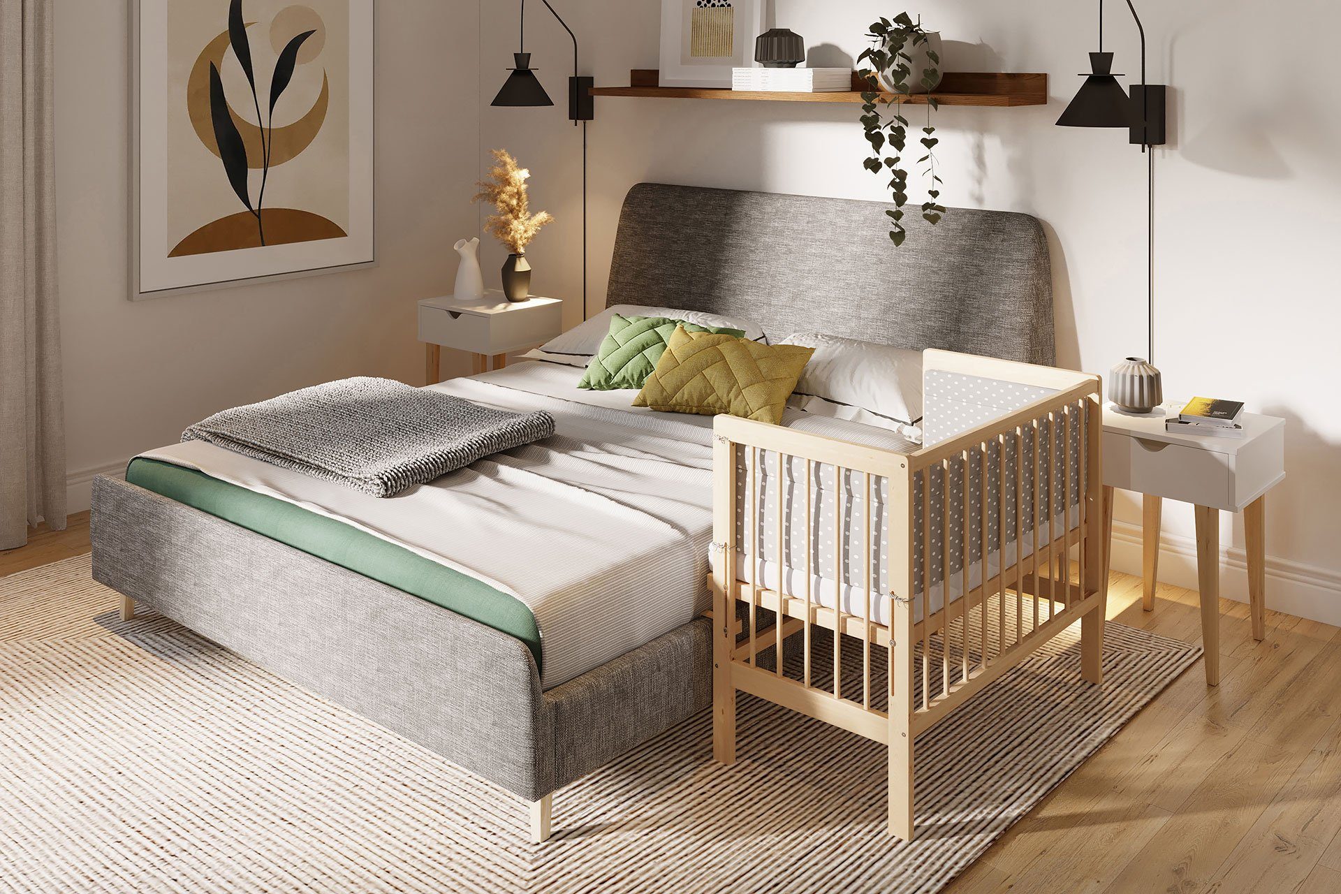 FabiMax Beistellbett Babybett Basic Natur, 90 günstig online kaufen