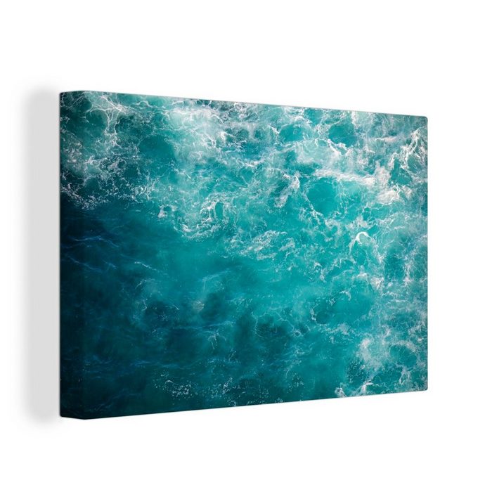 OneMillionCanvasses® Leinwandbild Meer - Wasser - Türkis (1 St) Wandbild Leinwandbilder Aufhängefertig Wanddeko
