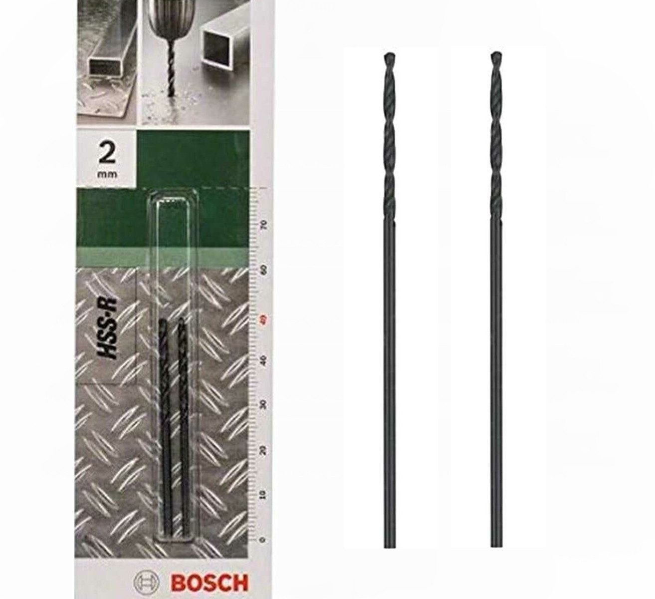BOSCH Metallbohrer Bosch Metallbohrer HSS-R rollgewalzt (2 Stück, Ø 2 mm) günstig online kaufen