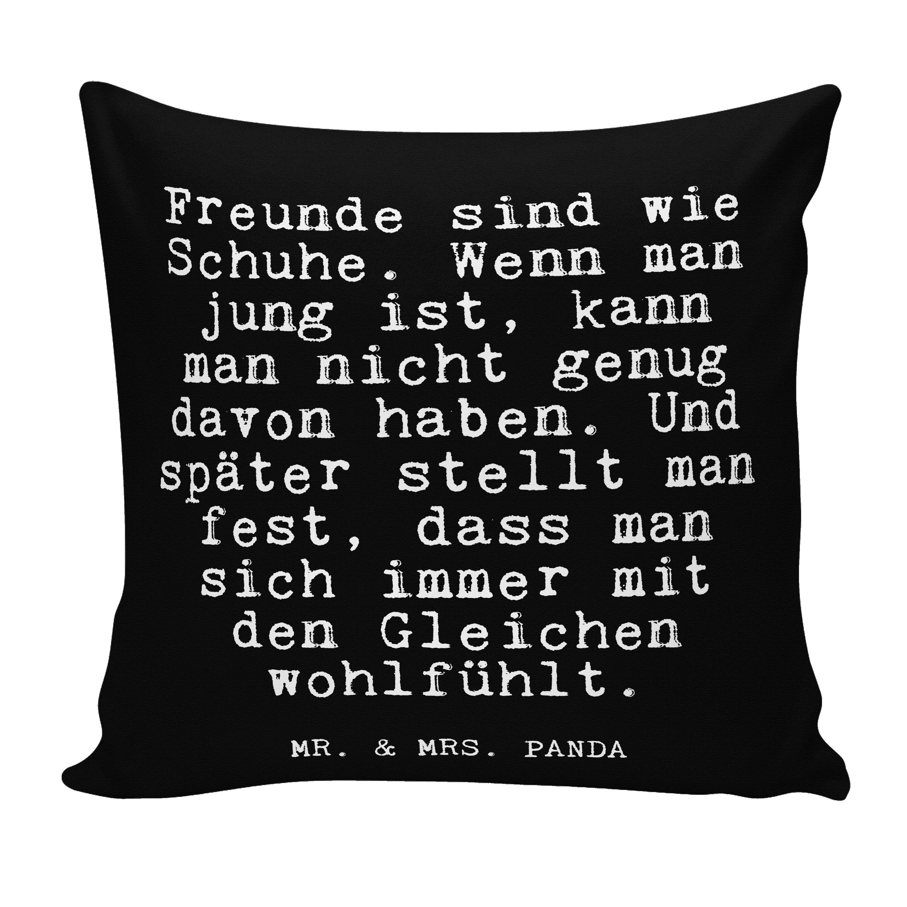 Mr. & Mrs. Panda Dekokissen »Freunde sind wie Schuhe.... Schwarz