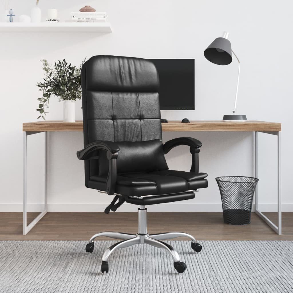 vidaXL Bürostuhl Bürostuhl mit Massagefunktion Schwarz Kunstleder (1 St)