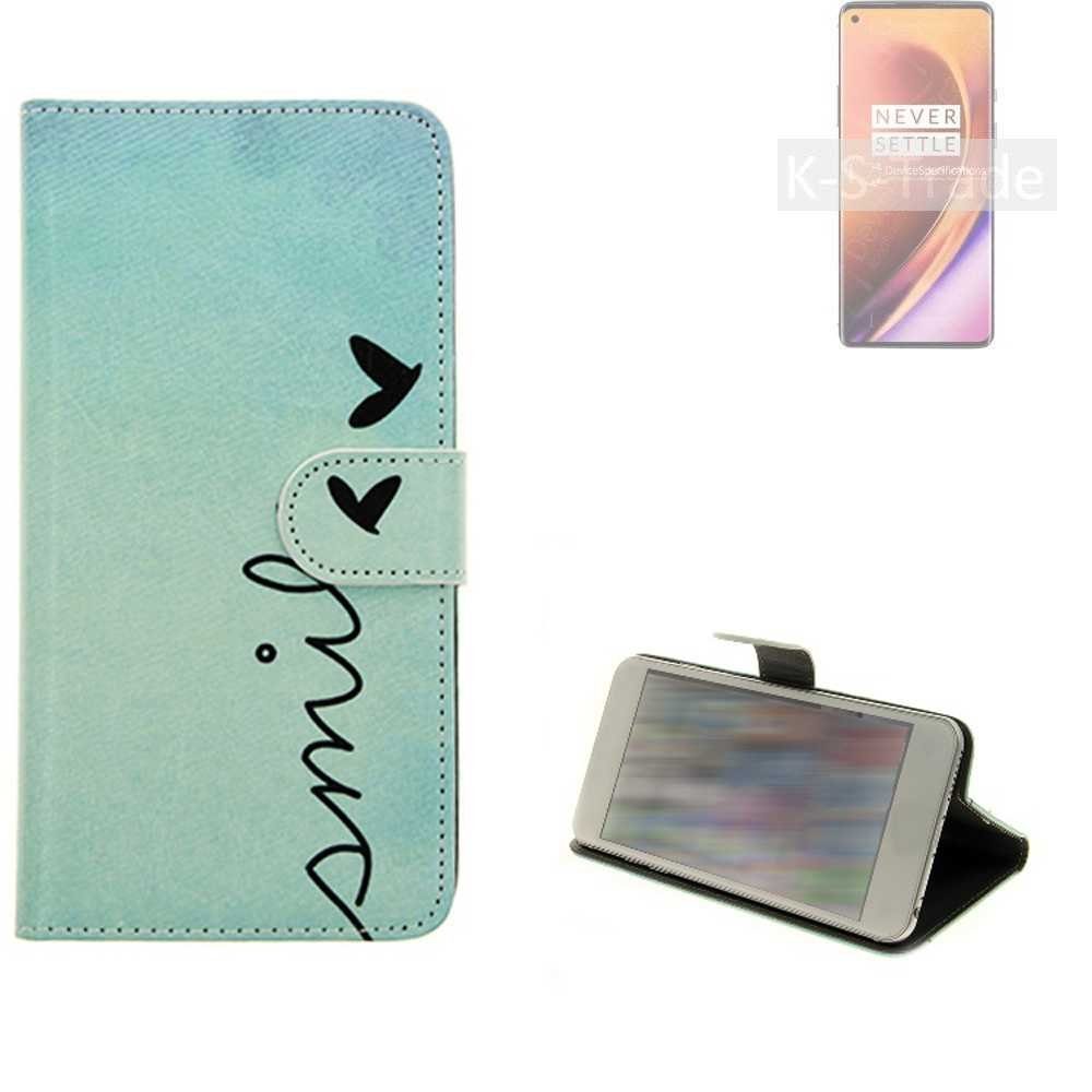 K-S-Trade Handyhülle für OnePlus 8 Pro, Schutz Hülle Handy Hülle Hülle Handyhülle cover bookstyle Etui