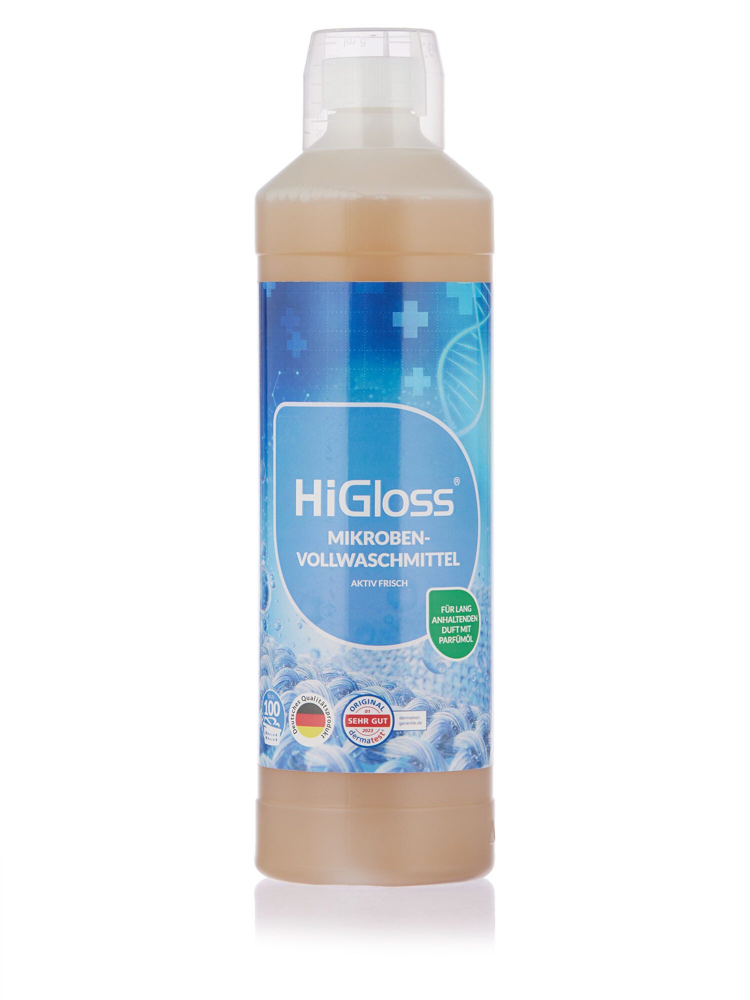 HiGloss Probiotisches Vollwaschmittel, 1 l Vollwaschmittel (1-St. 1000 ml mit Tiefenreinigung durch Mikroorganismen, hautfreundlich)