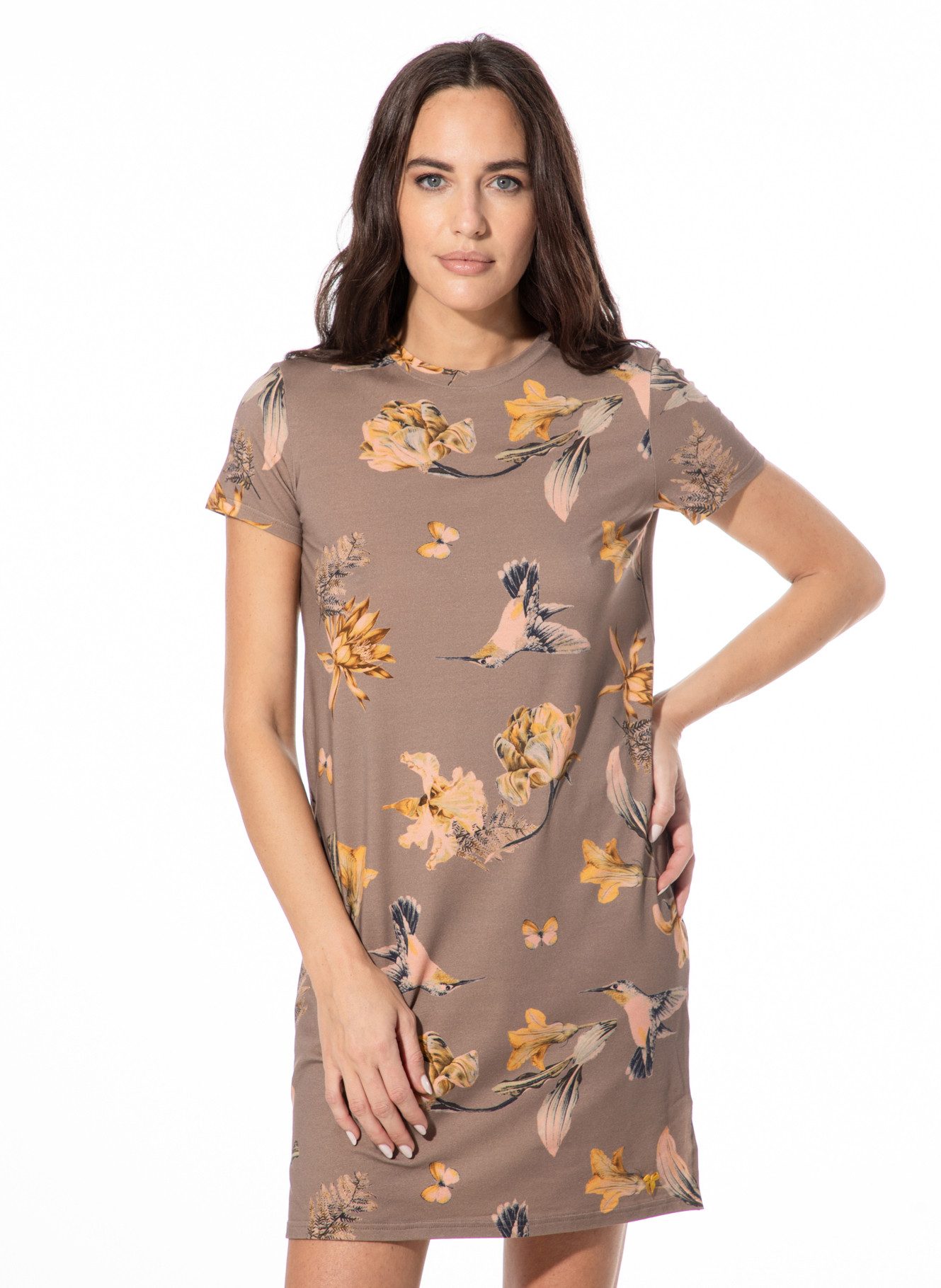 Short Stories Sleepshirt SHORT STORIES 622048 Sleepshirt Kurzarm driftwood/print