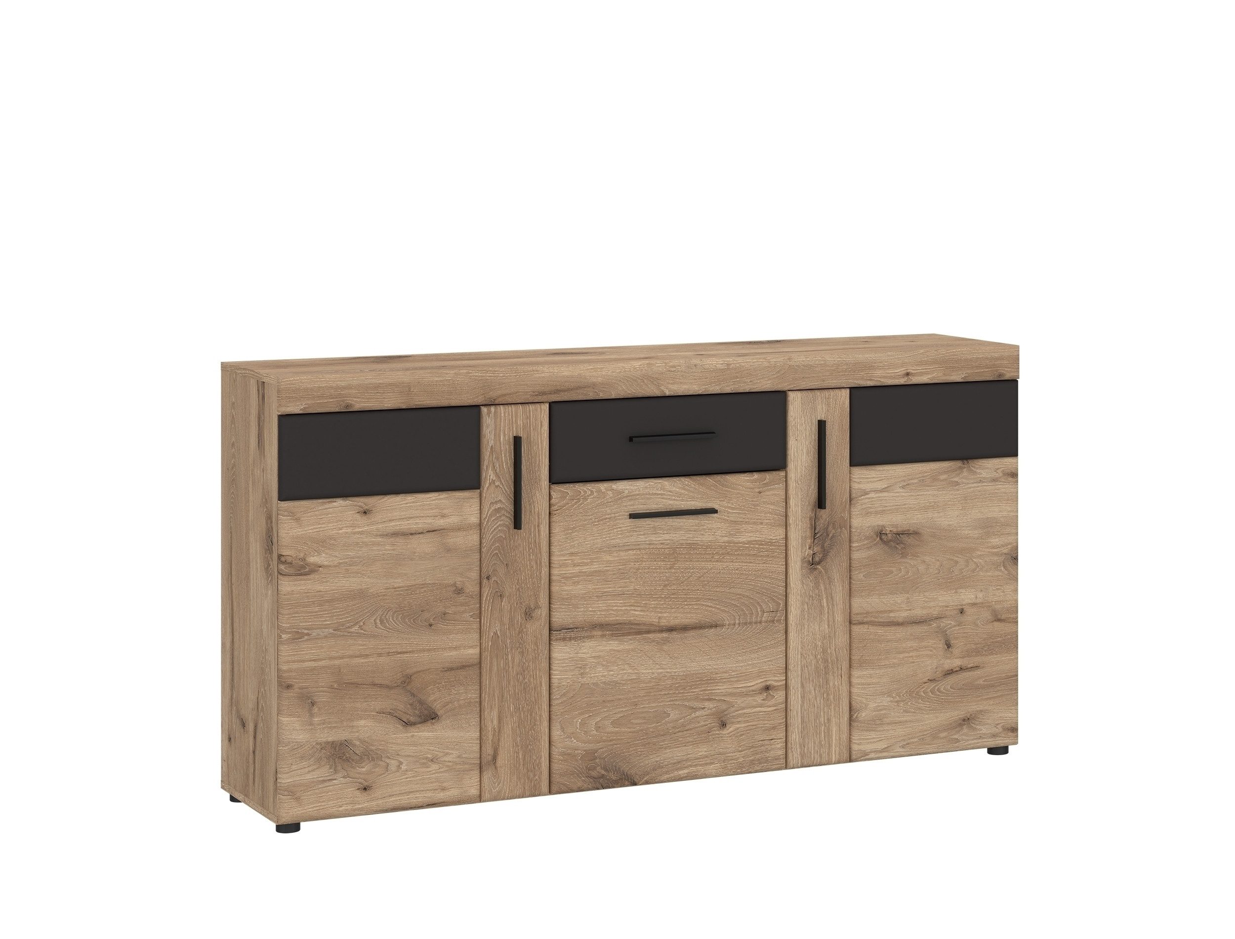 freiraum Sideboard GRANO, in Viking Eiche Dekor/KOSMOS GRAU - 156,8x86x40,9 (BxHxT)