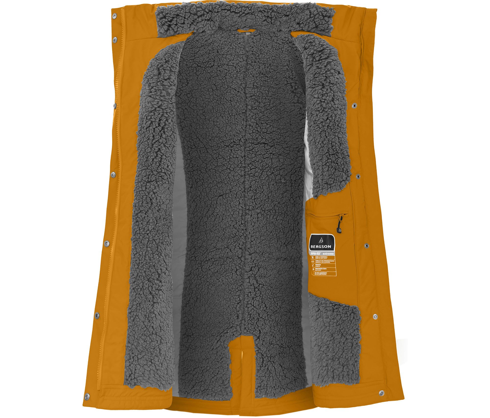 Bergson Winterjacke TORNIO Damen Wintermantel, Teddy Futter, warm wattiert, 20000 mm Wassersäule