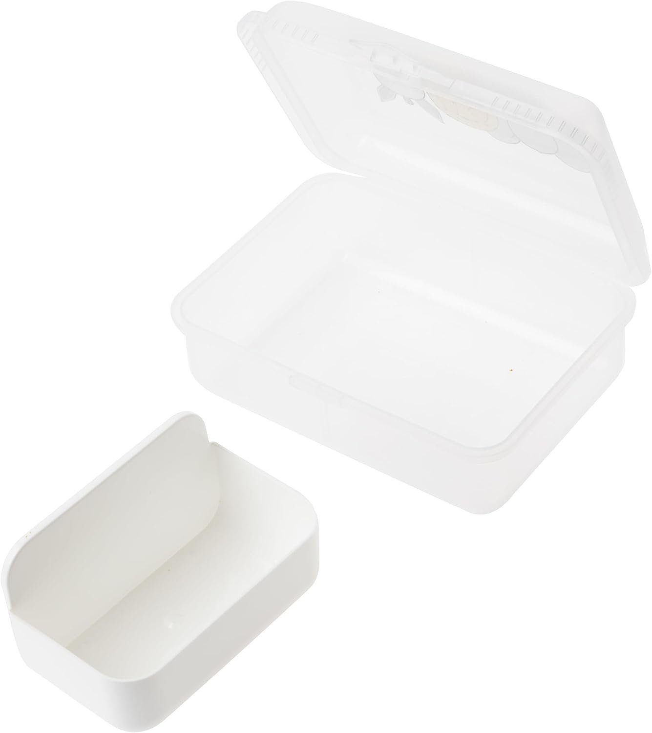 Centi Lunchbox Brotdose Kinder mit Fächern und mit Trenneinleger, Kunststoff, (Set, 2-tlg., 7x18x13 cm), Brotzeitbox mit Klickverschluss