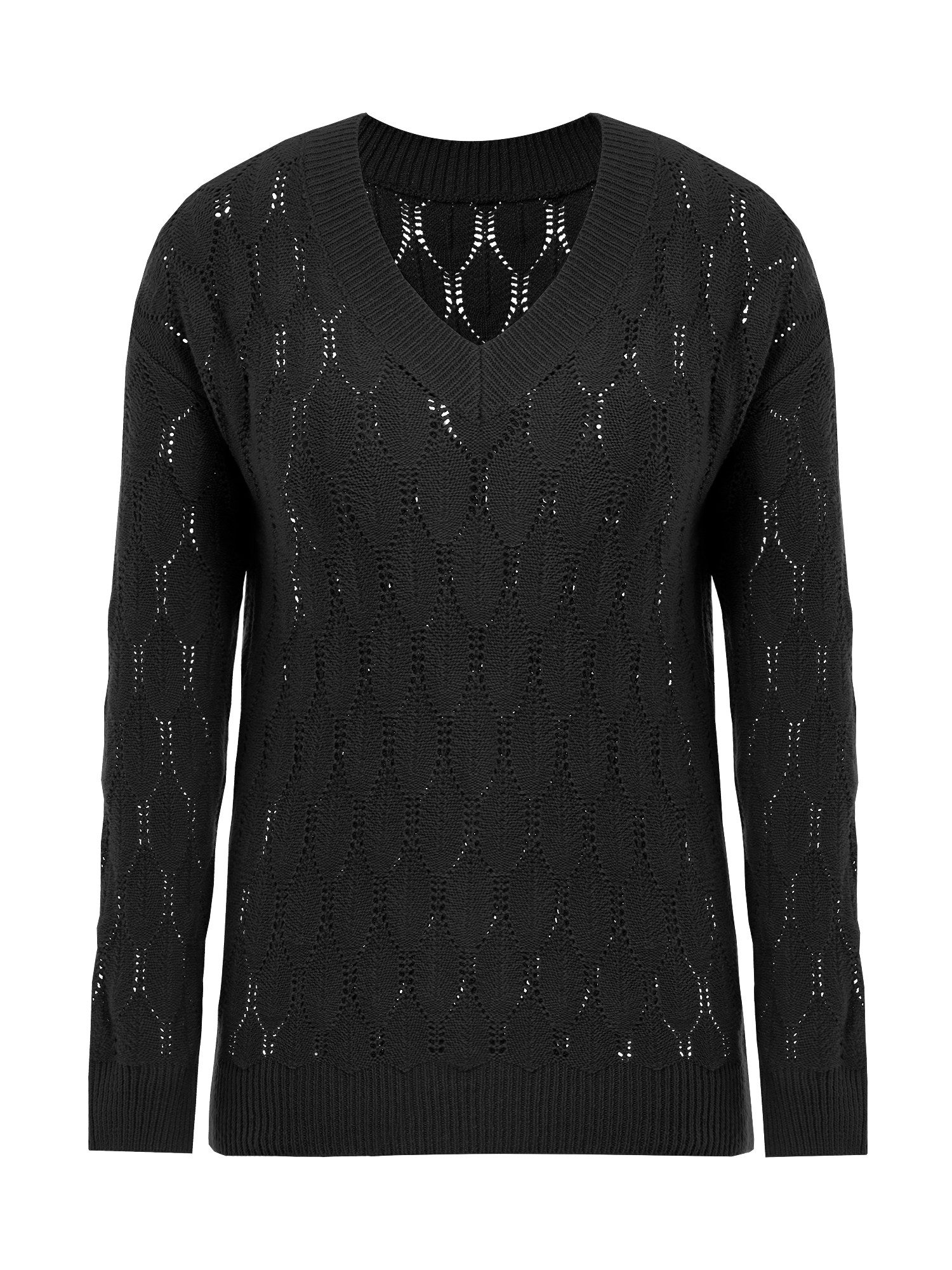 Imily Bela Sweater Damen Pullover mit V-Ausschnitt und langen Ärmeln (Packu günstig online kaufen