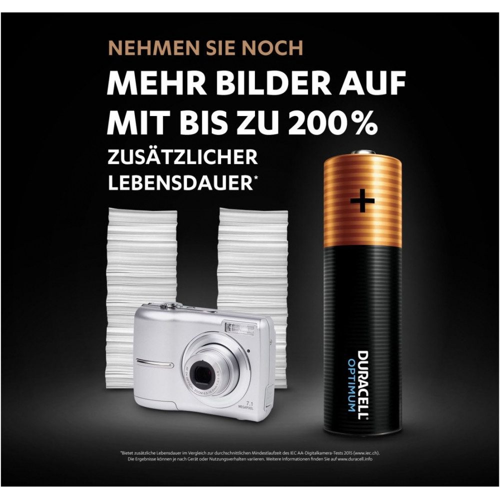 Duracell Duracell MN 1500 AA Mignon-Batterie 4er Blister Batterie, EXTRA LEBENSDAUER