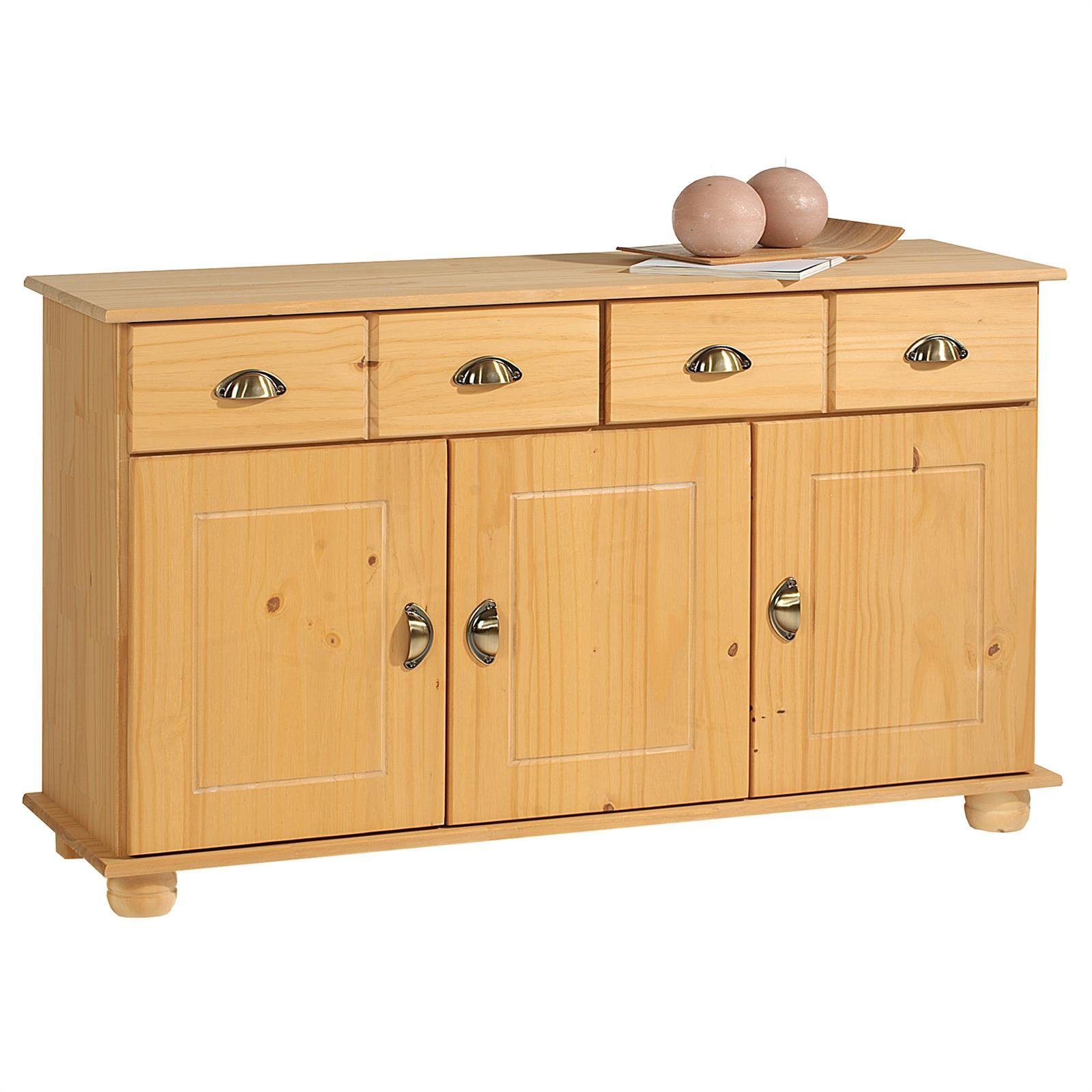 IDIMEX Kommode COLMAR, Sideboard Kommode Anrichte Kiefer massiv 3 Tür