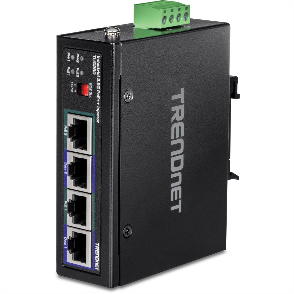 Trendnet TI-IG290 PoE Injector 2.5G 2-Port Netzwerk-Switch Industrial PoE) (95W