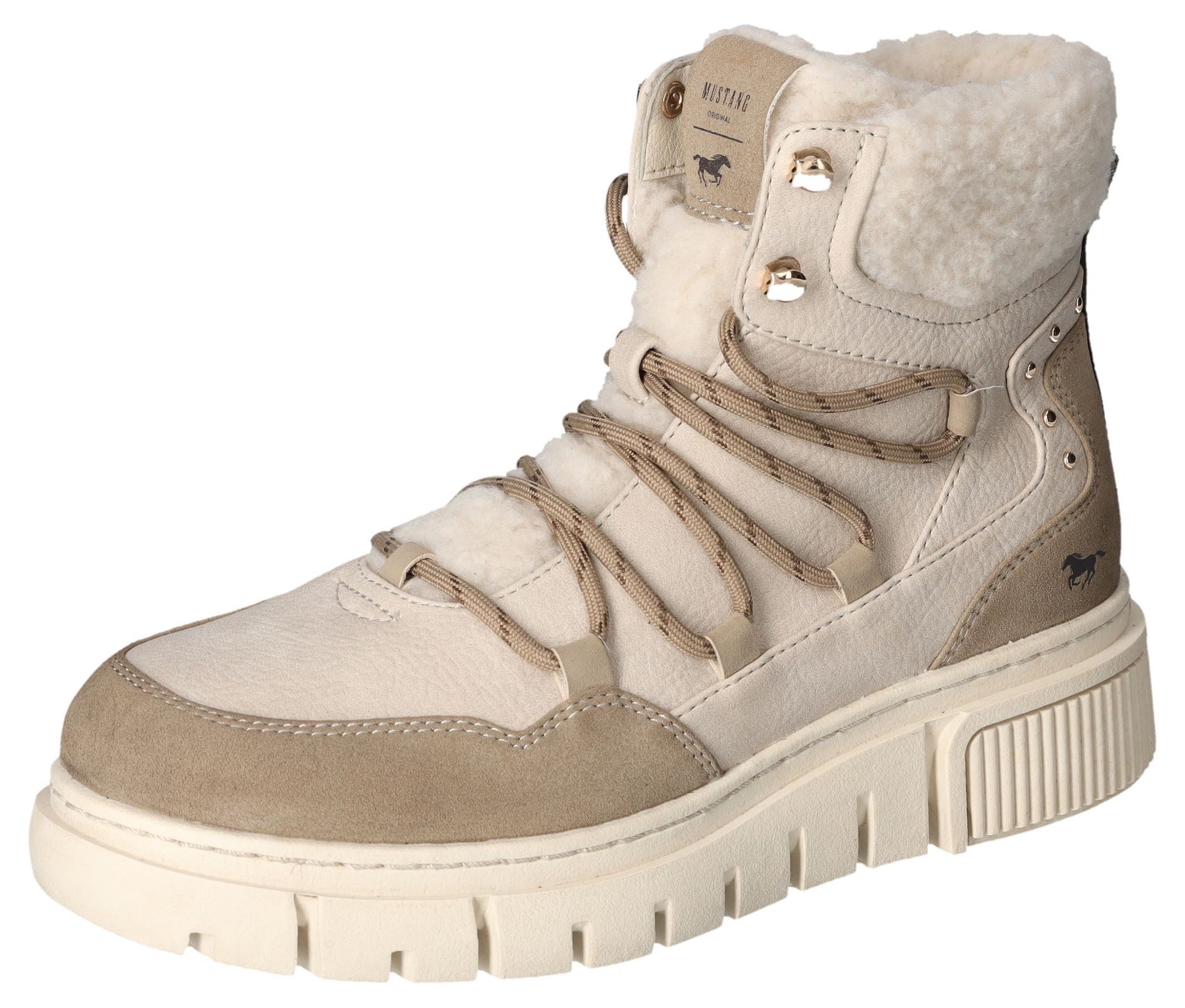 Mustang Shoes Winterboots, Schnürboots, Snowboots mit praktischem Innenreißverschluss