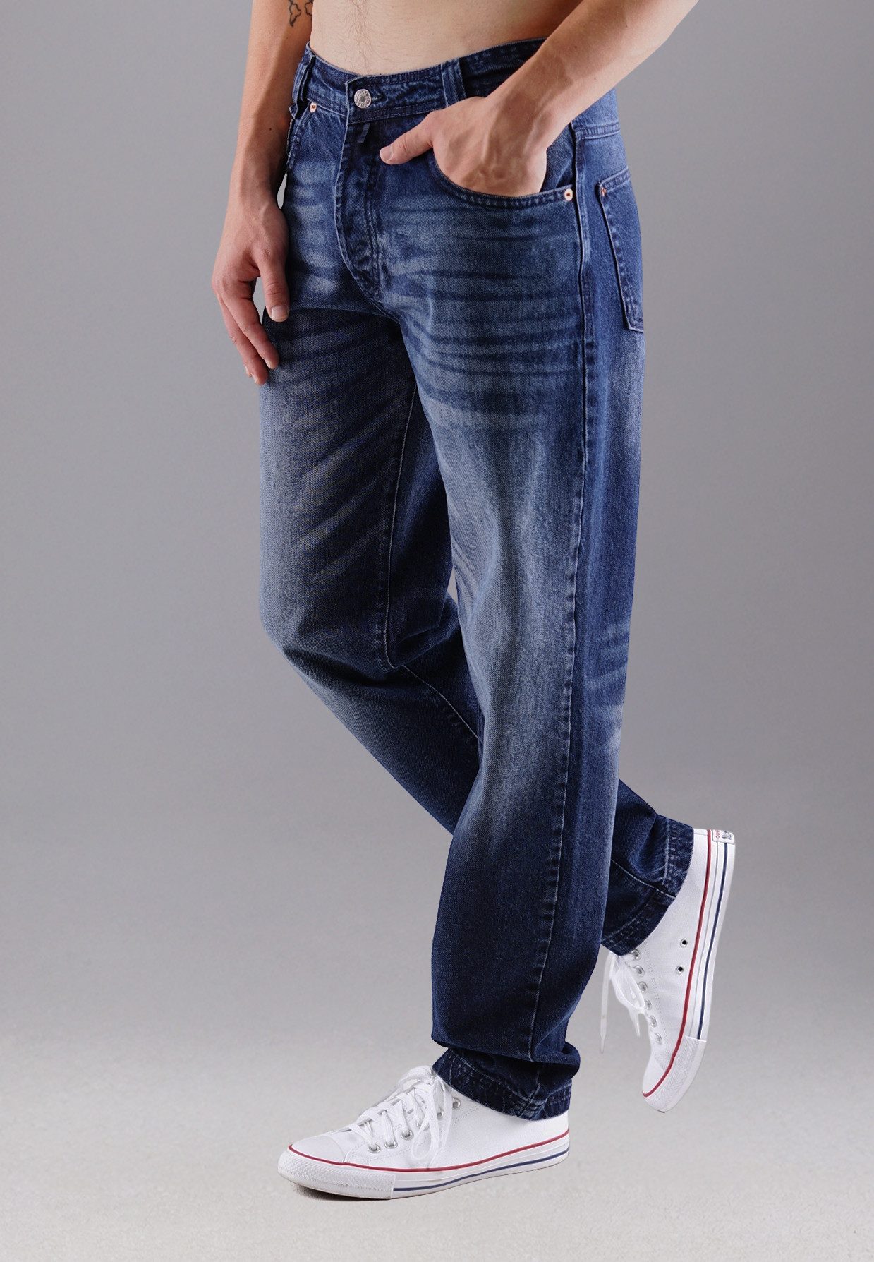 PICALDI Jeans 5-Pocket-Jeans Relax Tapered Fit Jeans Zicco 472 Tansanit – Marengo Blue (1-tlg) Relaxed Tapered Fit