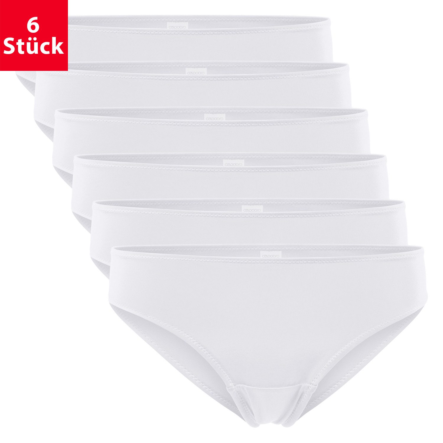 celodoro Slip Damen Bikini Slip aus Quick Dry-Fasern (6er Pack)