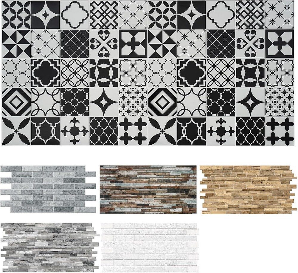 MDEKOR 3D Wandpaneel PVC Wandverkleidung 48,5x96 cm für Küche, Bad & mehr, günstig online kaufen
