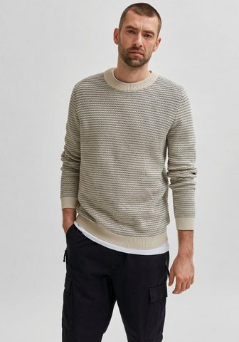 SELECTED HOMME Megztinis apvalia iškirpte »WES KNIT C...