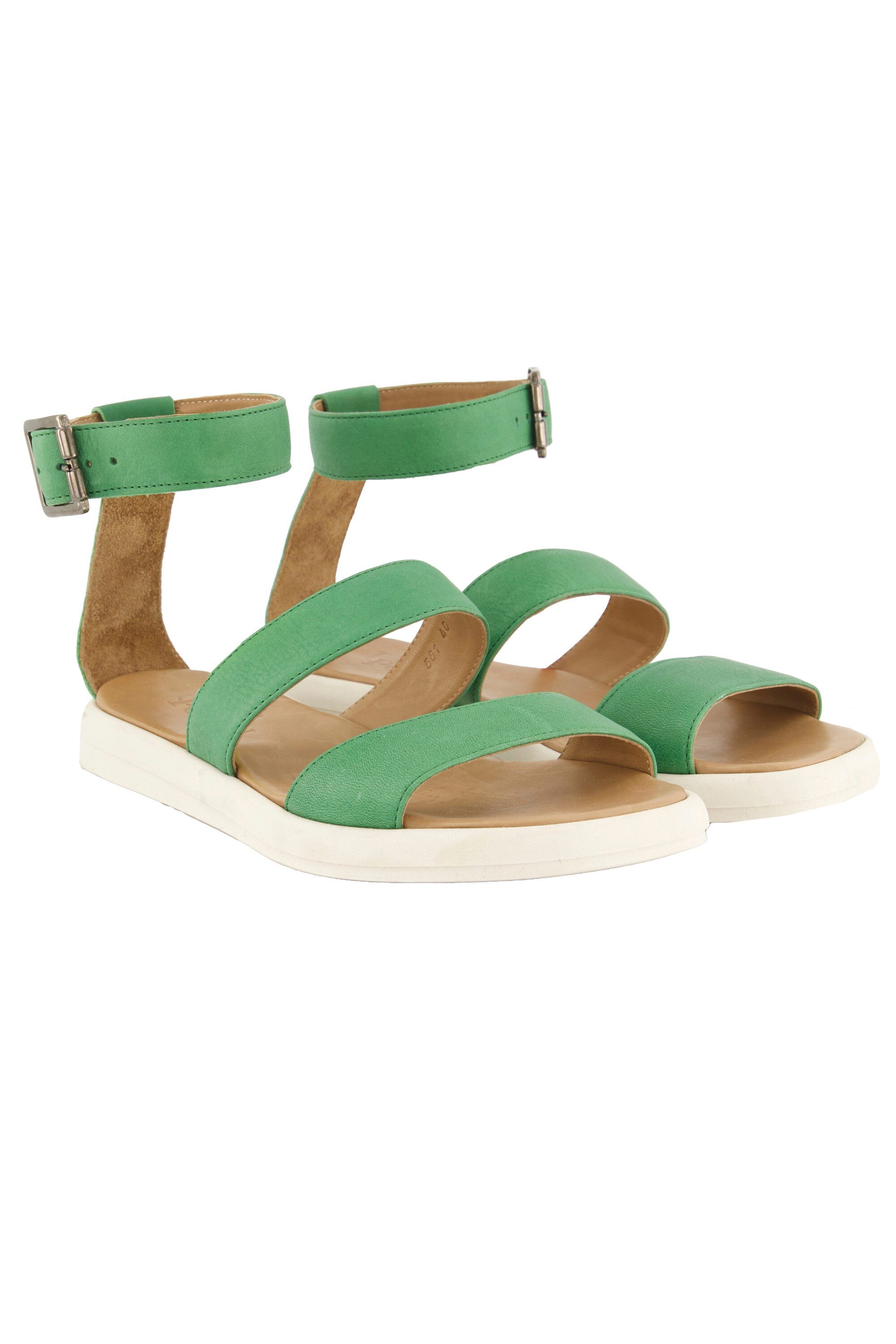 Ulla Popken Leder-Sandalen Nappaleder Fesselriemen Weite günstig online kaufen