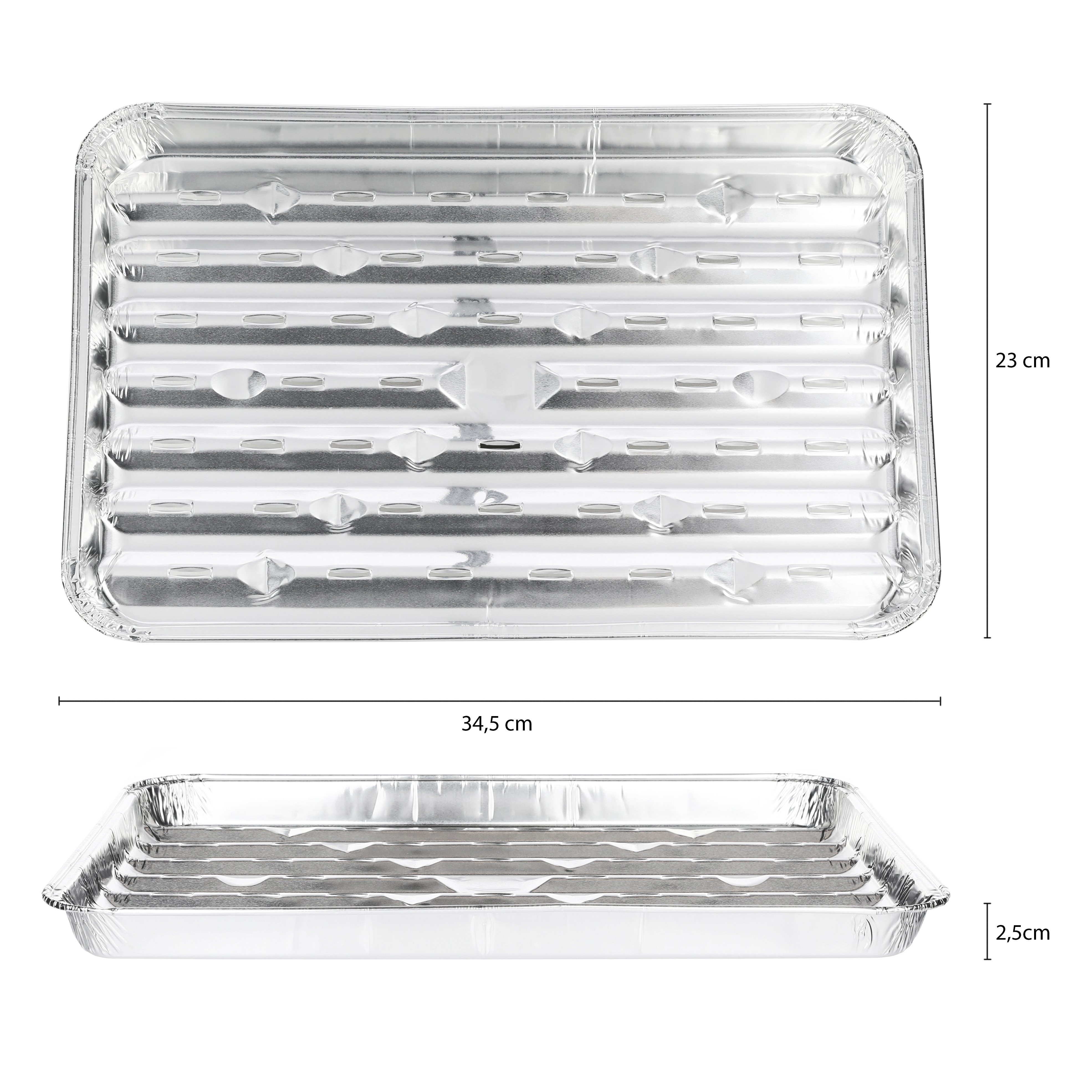 Vaily Grillschale Alu Grillpfanne Tropfschale für Grill und Backofen, (20-St)