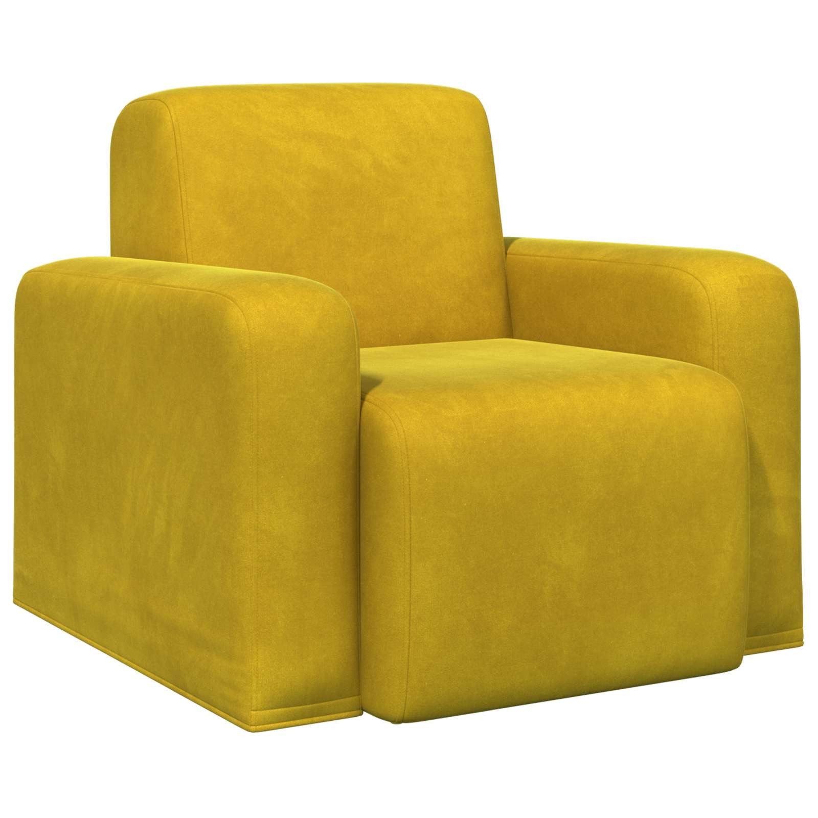 vidaXL Sessel Sessel Gelb Samt (1-St)